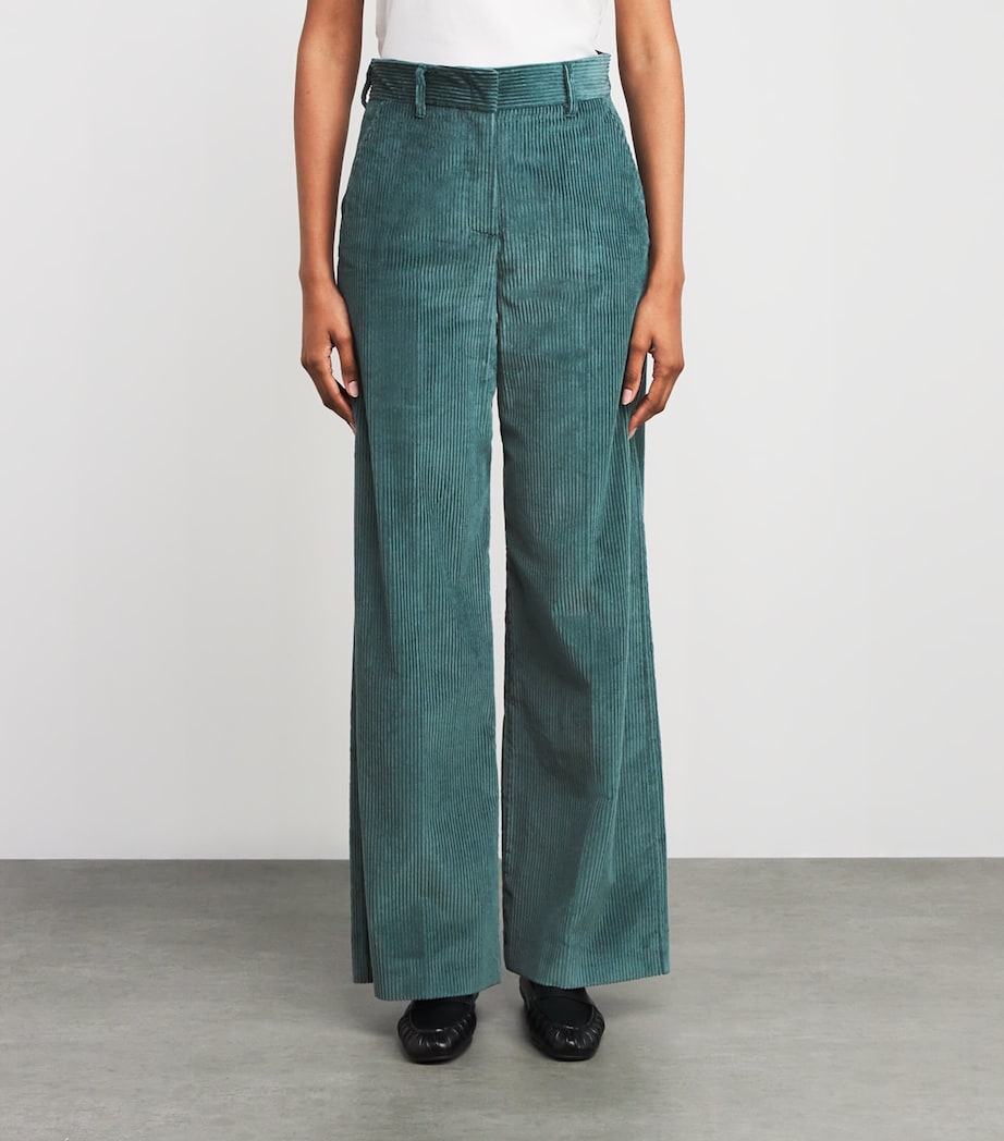Corduroy Straight Trousers OIL Image 3