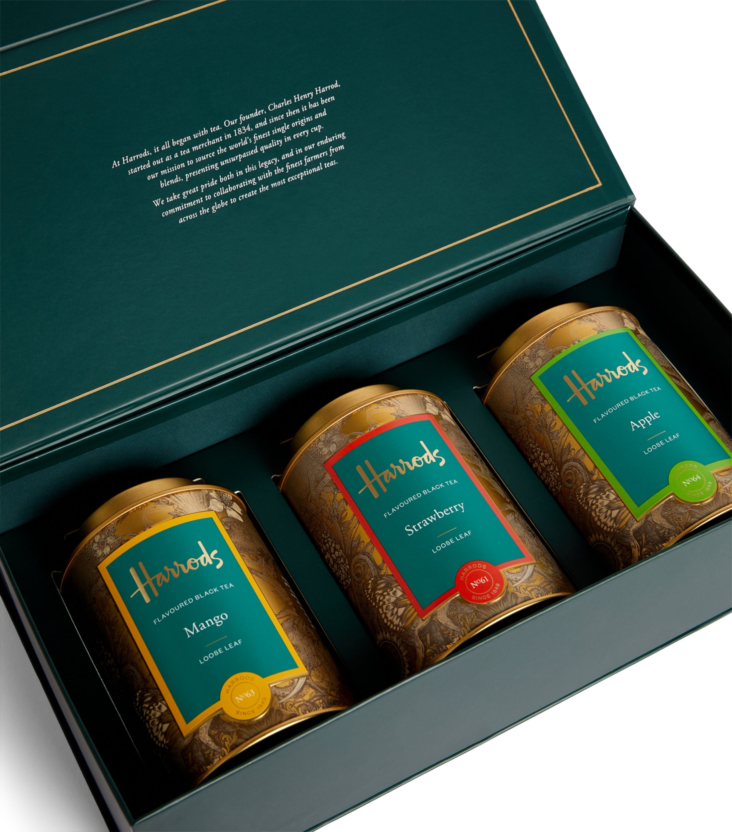 Harrods Flavoured Loose Leaf Tea Selection (3 x 125g) | Harrods US