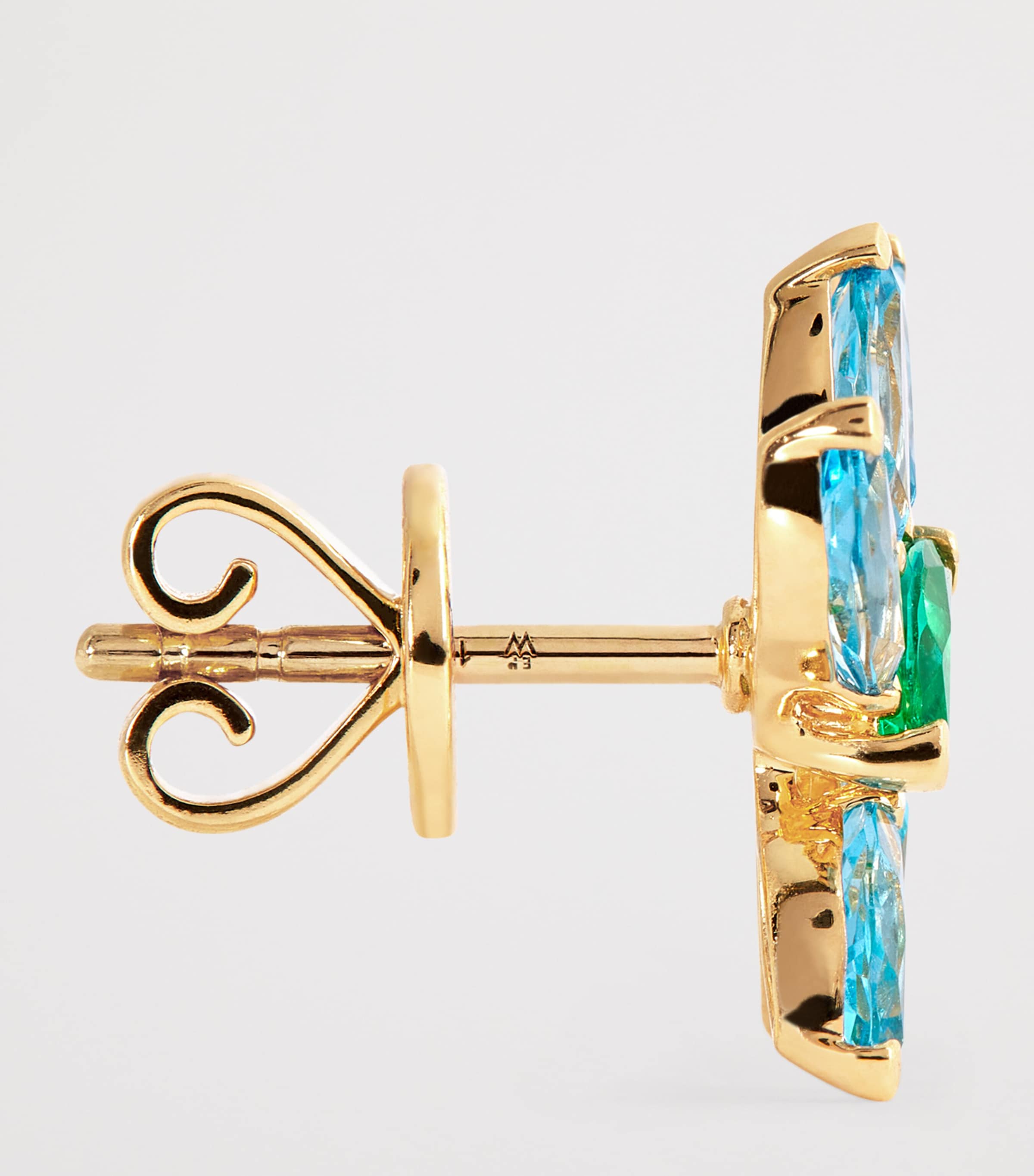 Yellow Gold, Emerald, Topaz and Apatite Pollack Earrings YELLOW GOLD Image 4