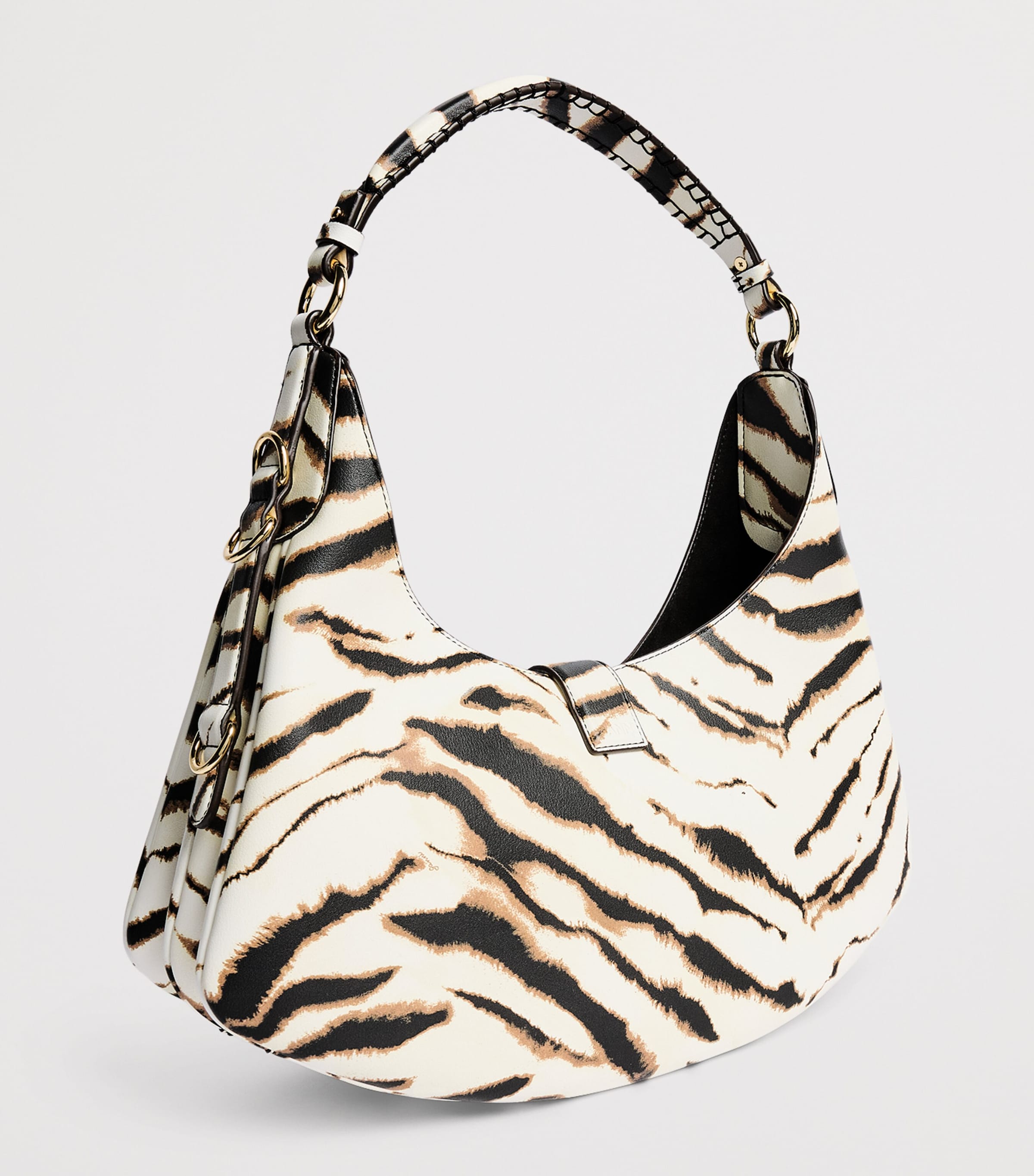 GANNI Small Zebra Kat Shoulder Bag Egret Image 3