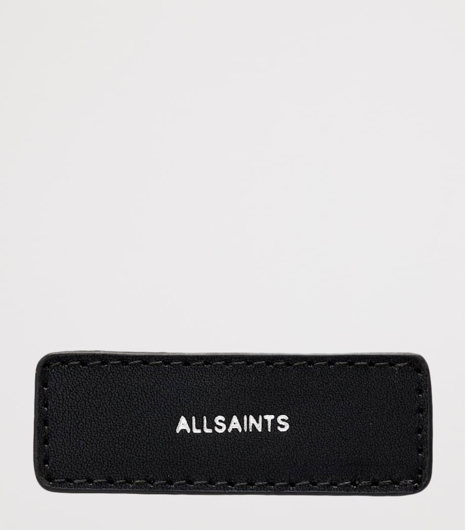 AllSaints Canvas and Leather Siloh Tote Bag Sand Brown Image 4