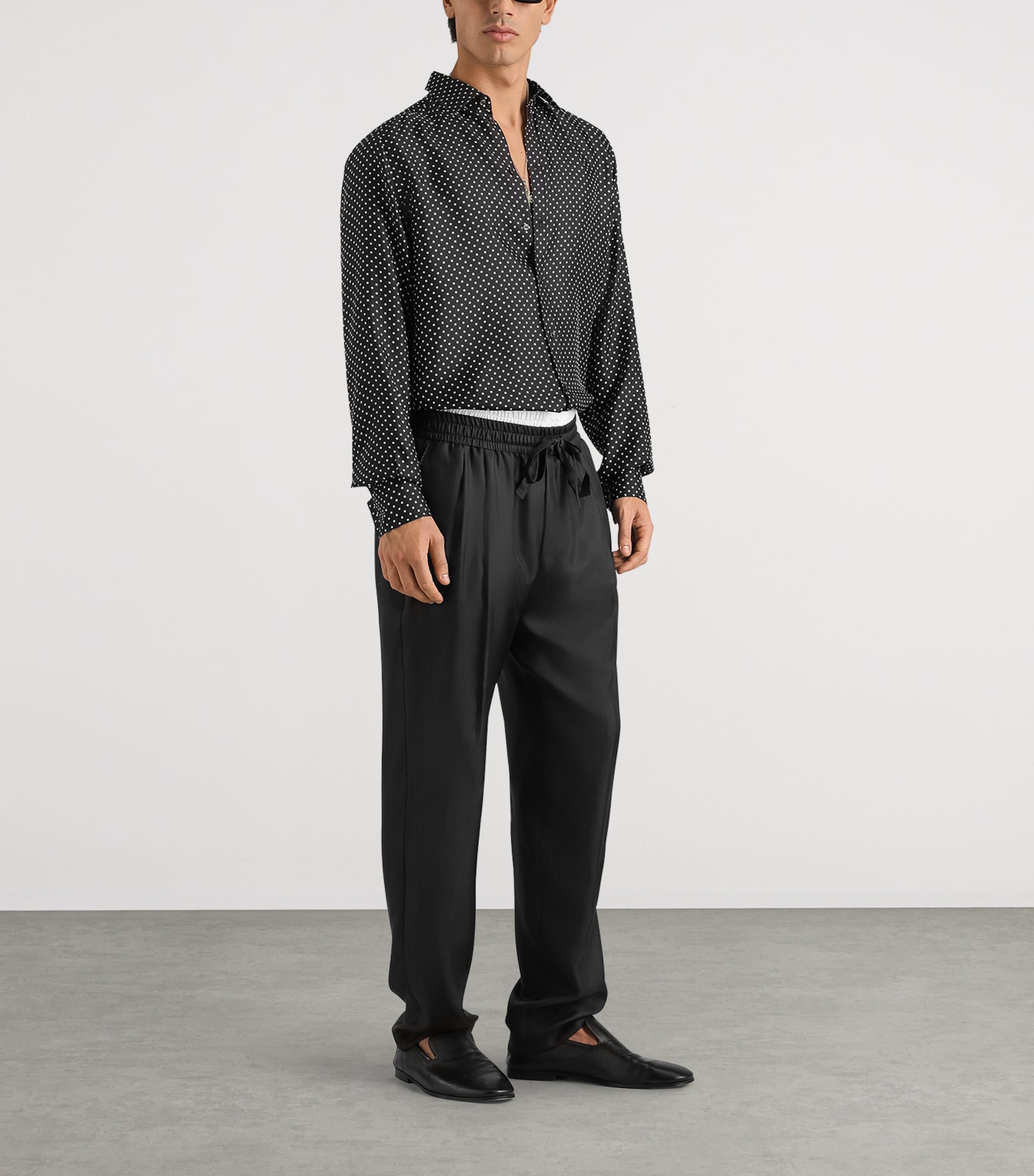 Dolce&Gabbana Mens Silk Shirt Pois Piccolo Image 2