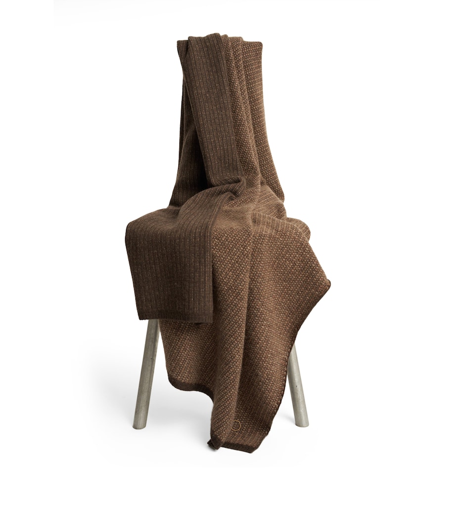 Cashmere Quadro Throw (180cm x 120cm) CHOCOLATE_CARAMEL Image 2