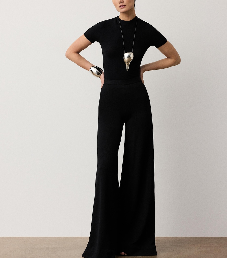 Ralph Lauren Collection Womens Mock-Neck Top Black Image 2