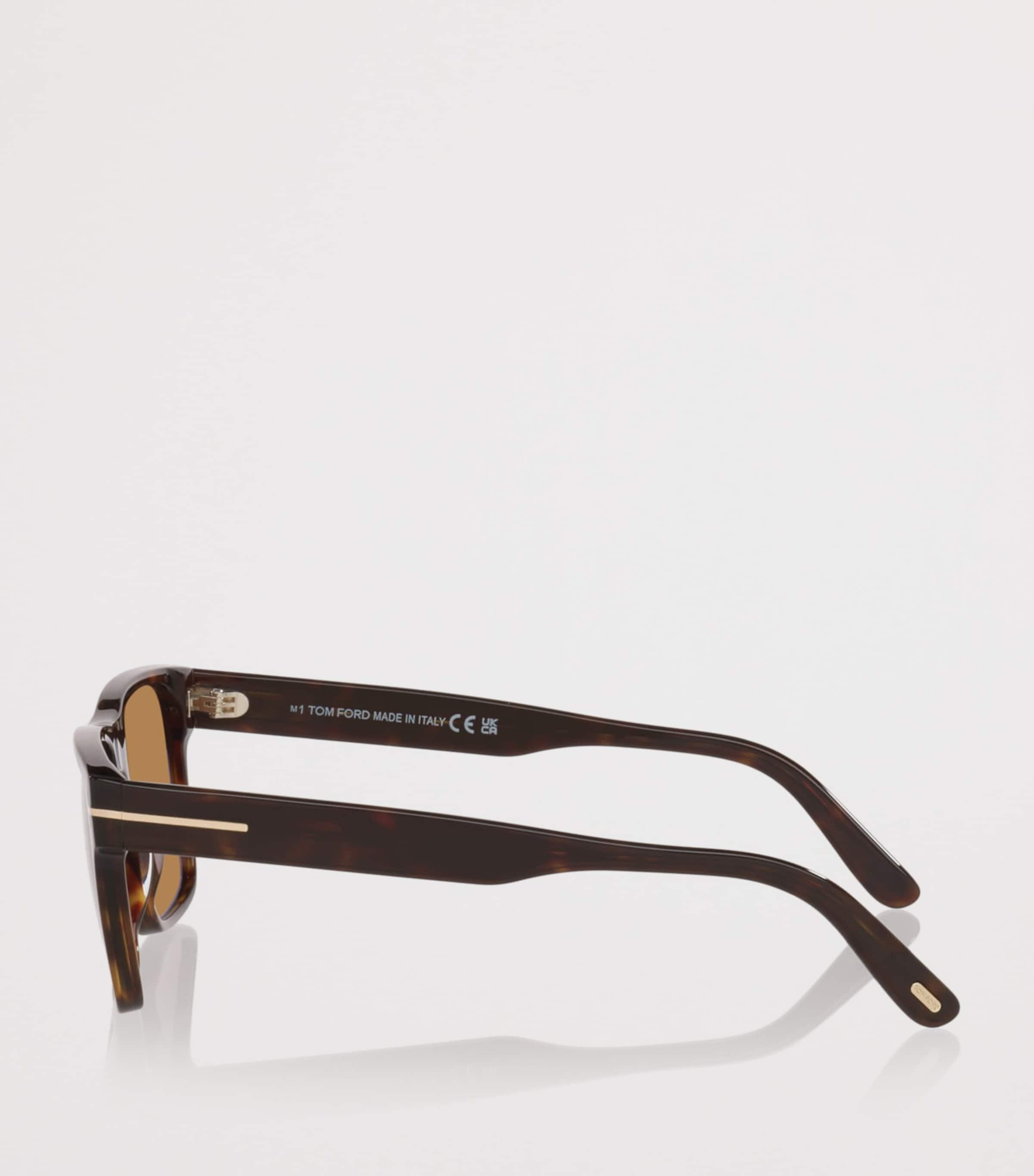 TOM FORD Tortoiseshell Calder Square Sunglasses Image 3