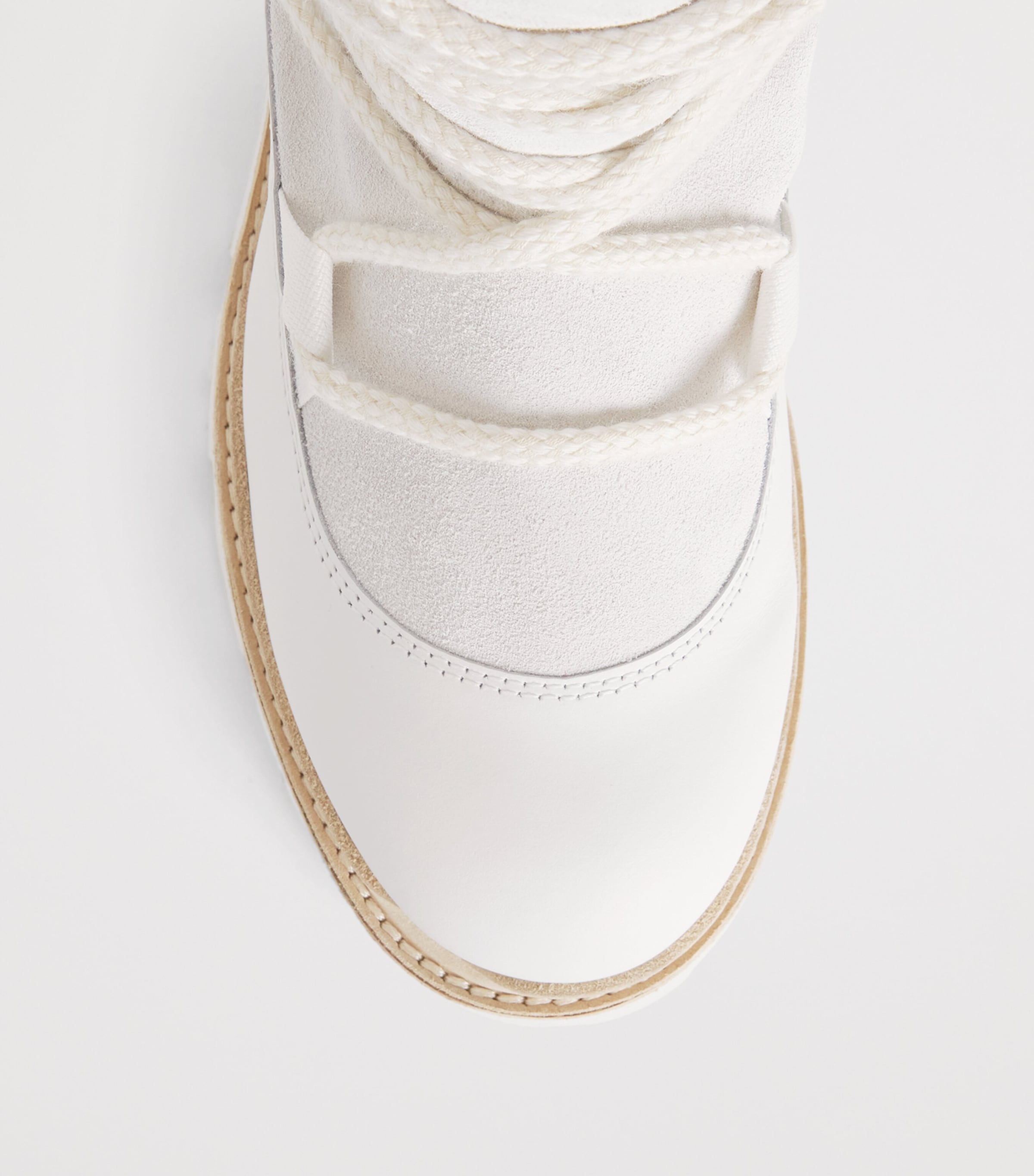 Suede Lace-Up Boots BIANCO Image 5