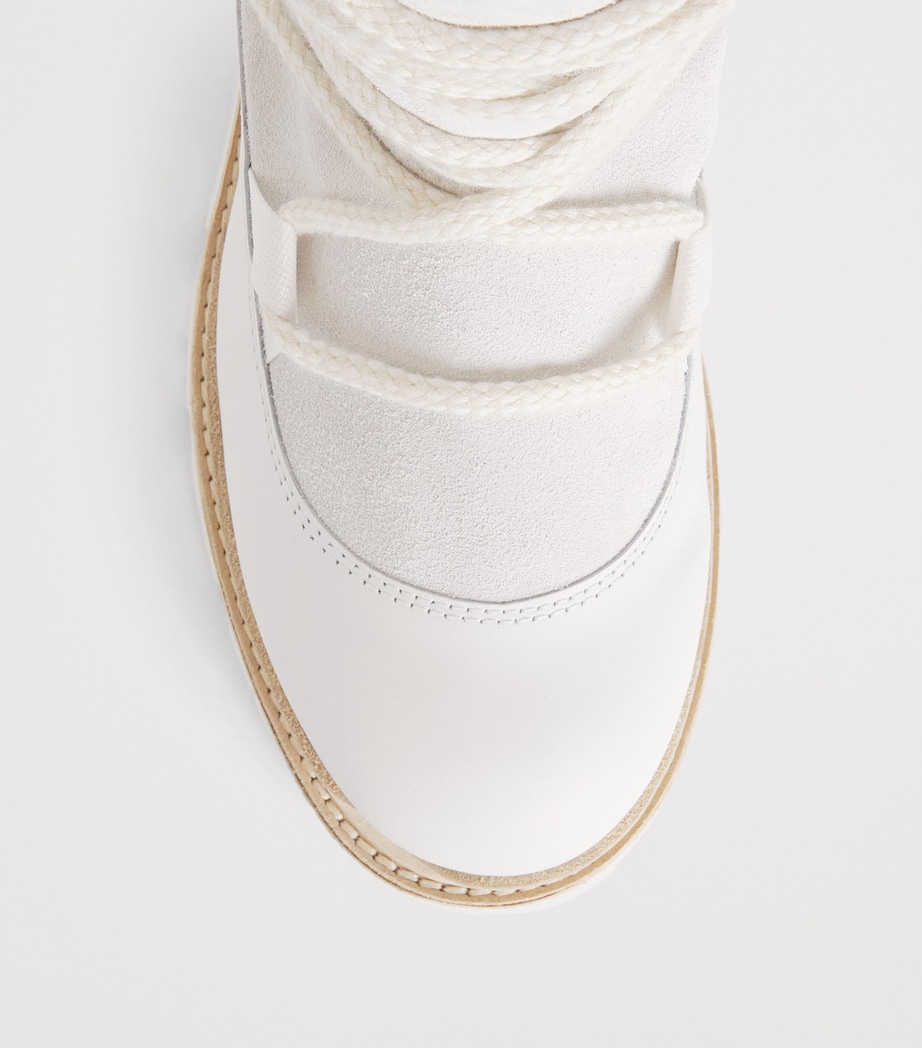 Suede Lace-Up Boots BIANCO Image 5