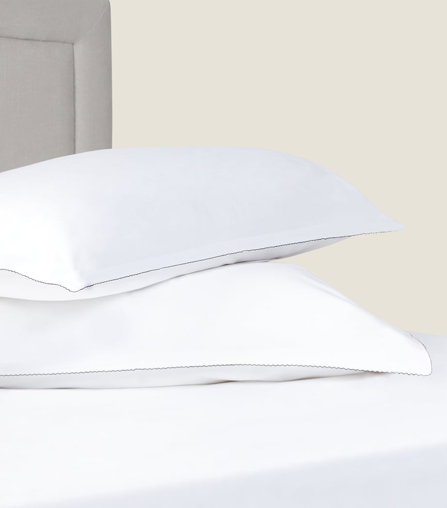 Sea Island King Fitted Sheet (150cm x 200cm) WHITE Image 3