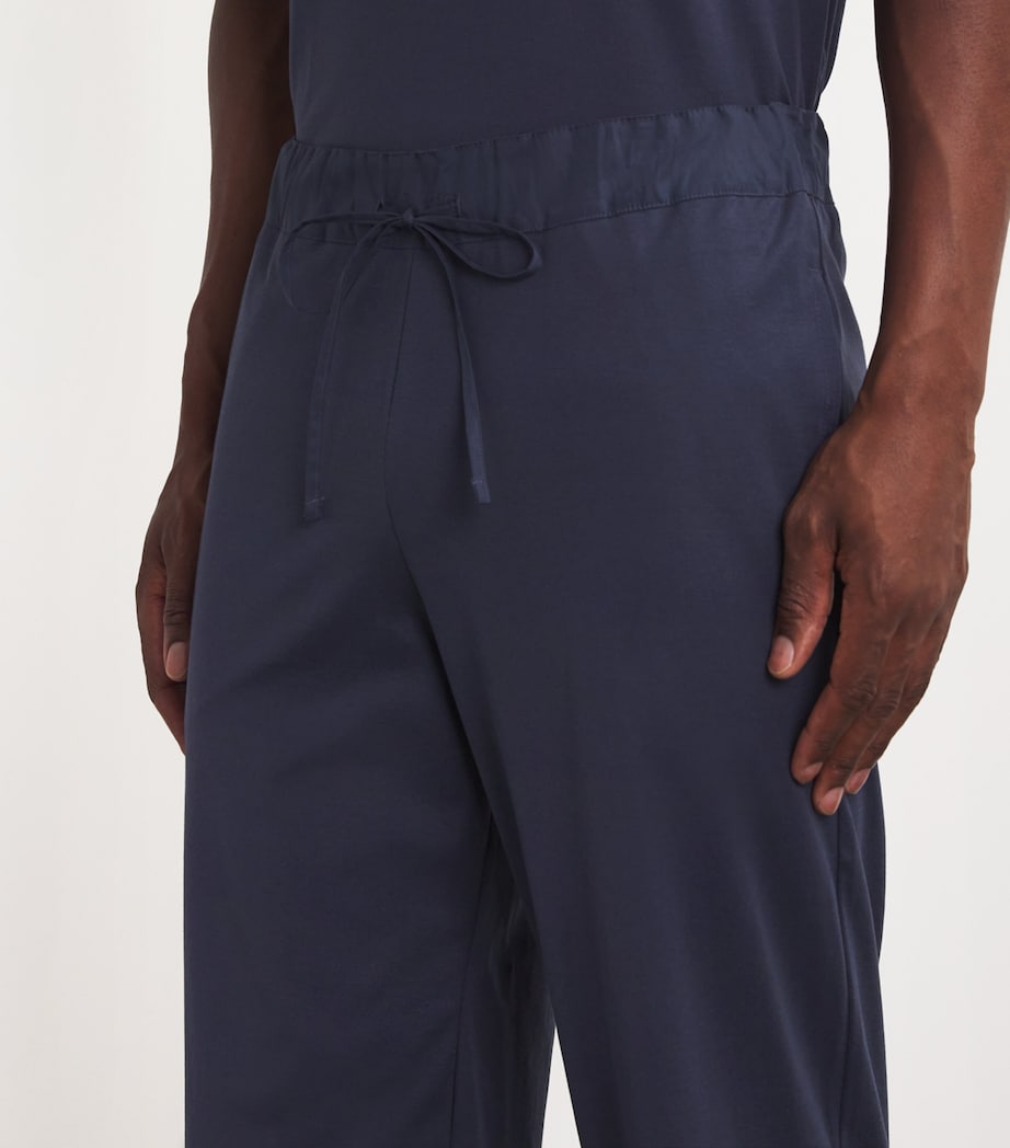 Jersey Cotton Pyjama Bottoms 0496 - BLACK IRIS Image 6