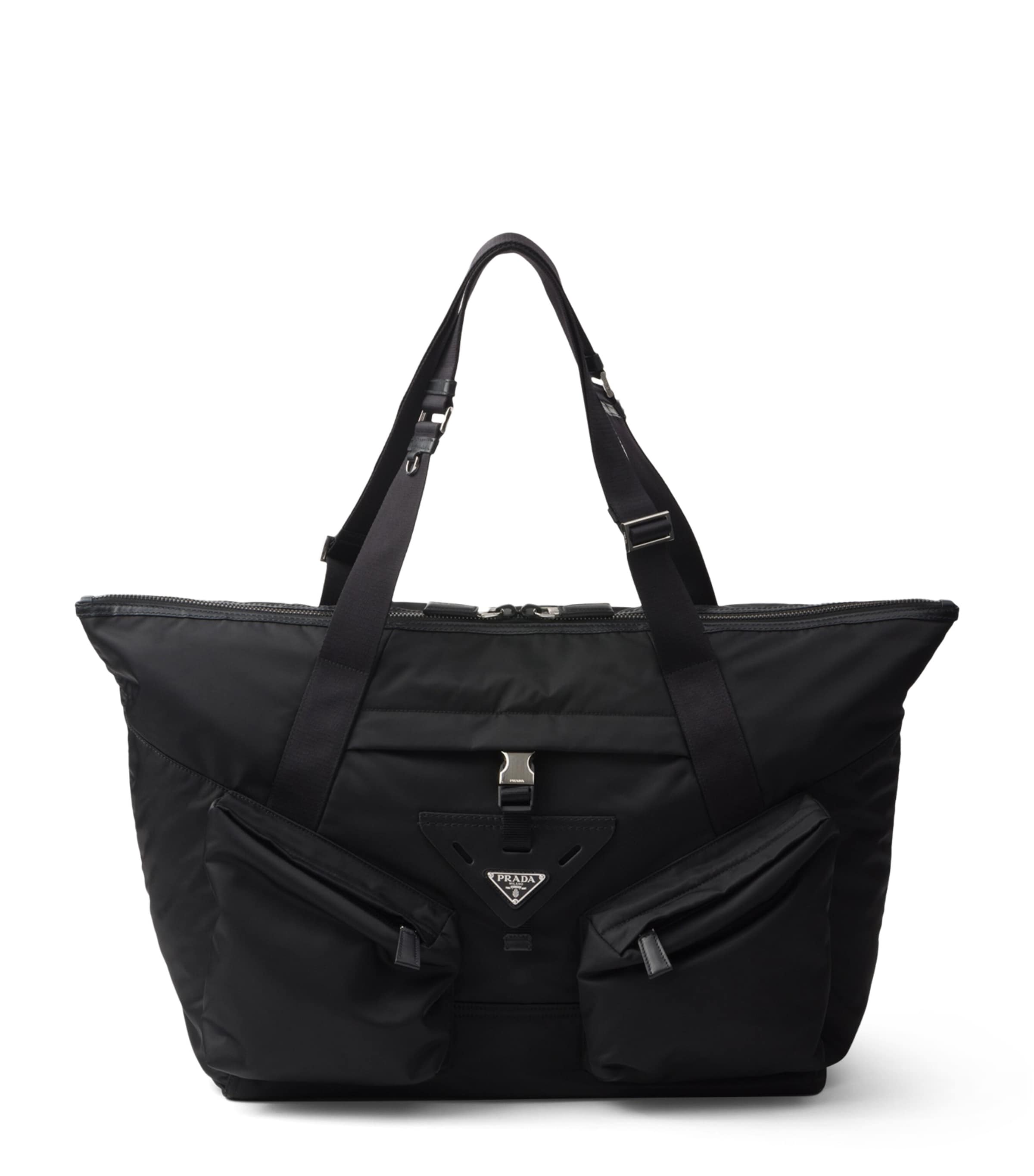 Leather and Renylon Travel Tote Bag F0002 Image 1