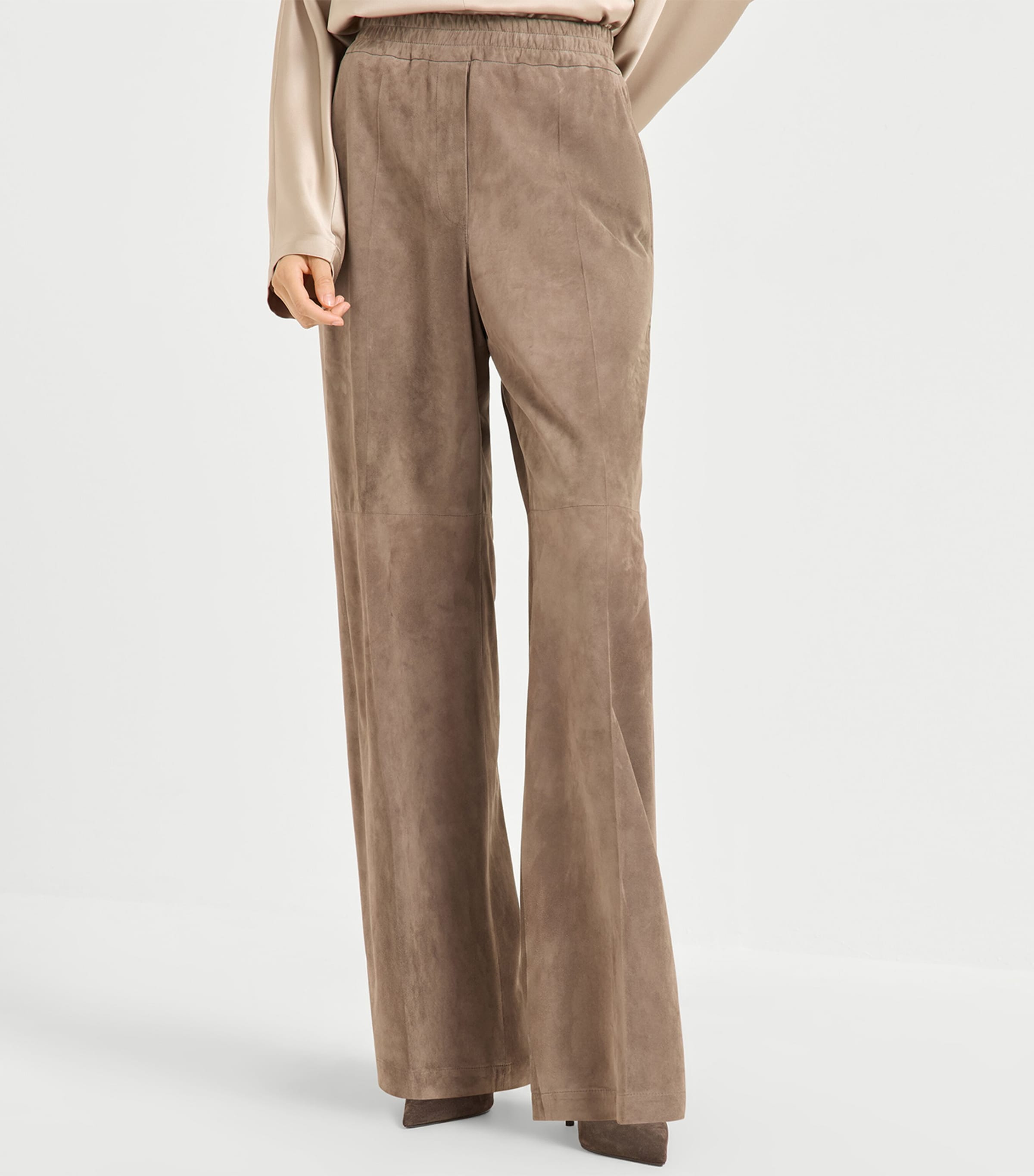 Suede Wide-Leg Trousers C1099 Image 2