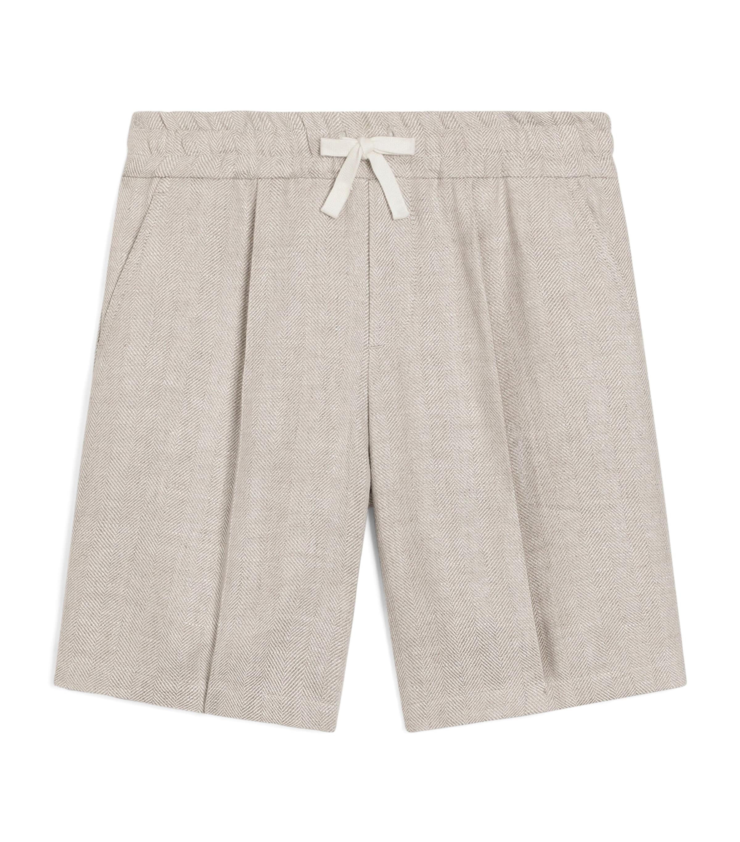 Dolce&Gabbana Kids Linen Bermuda Shorts (8-14 Years) Fantasy (not P Image 1