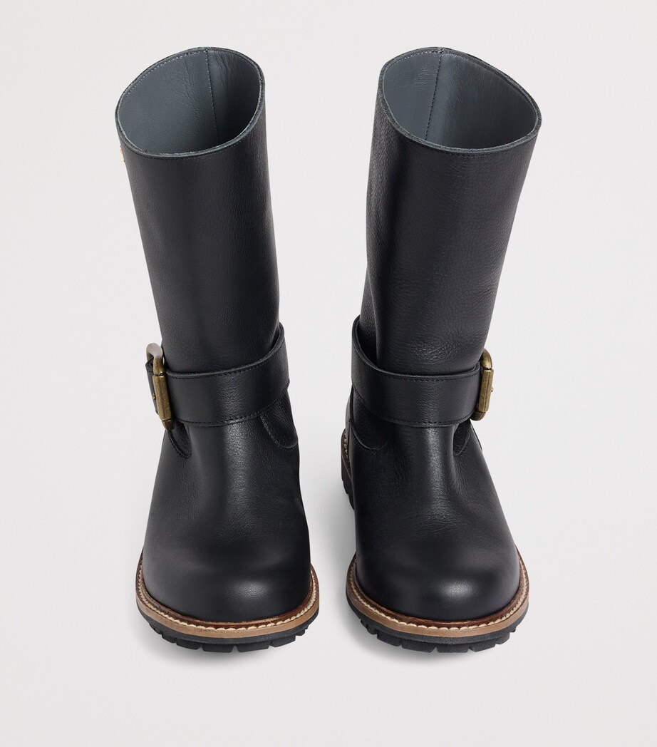 Leather Buckled Jace Boots NOIR Image 3