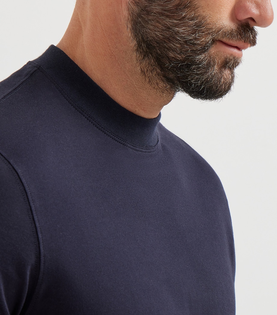 Cotton High-Neck T-Shirt C4425 Image 6