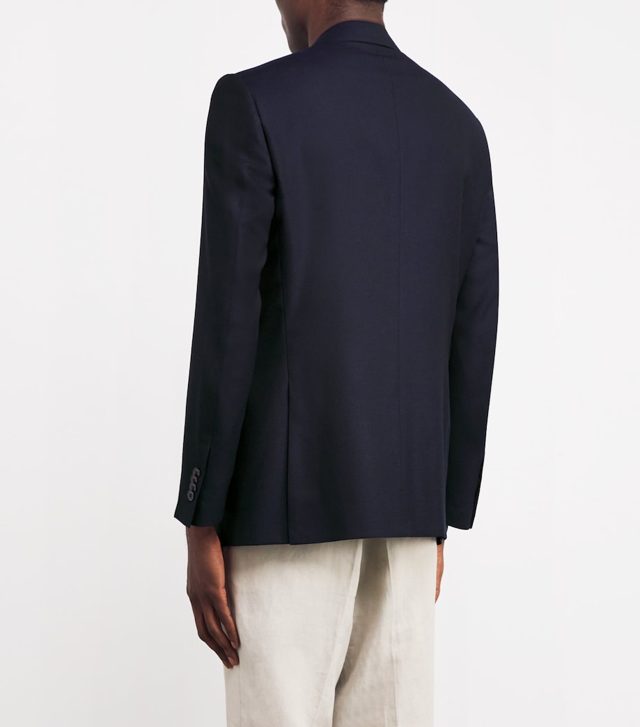 Hopsack Virgin Wool Blazer 003 CHINA BLUE Image 4