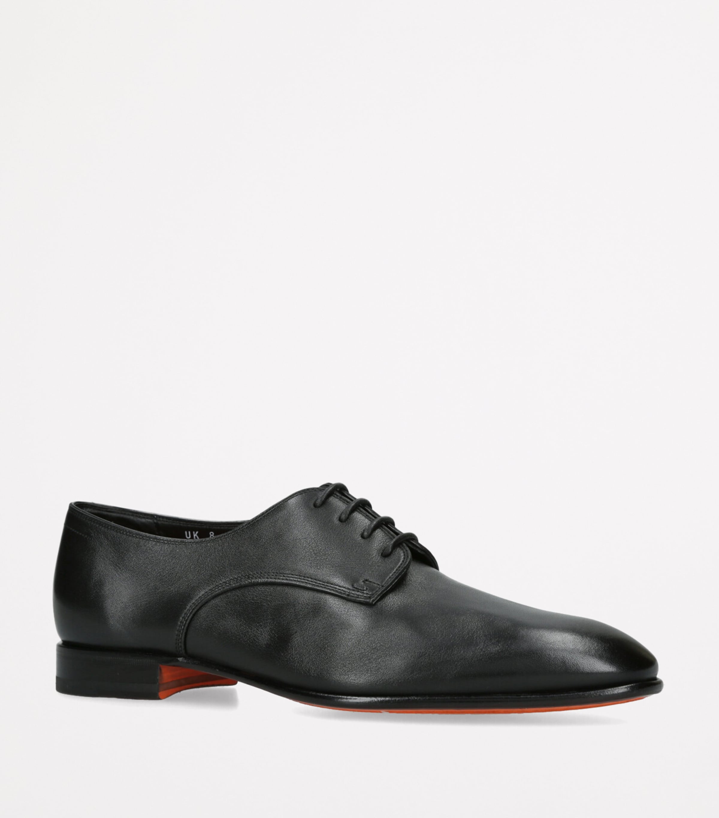 Santoni Mens Leather Adrian Blake Oxford Shoes Black Image 3