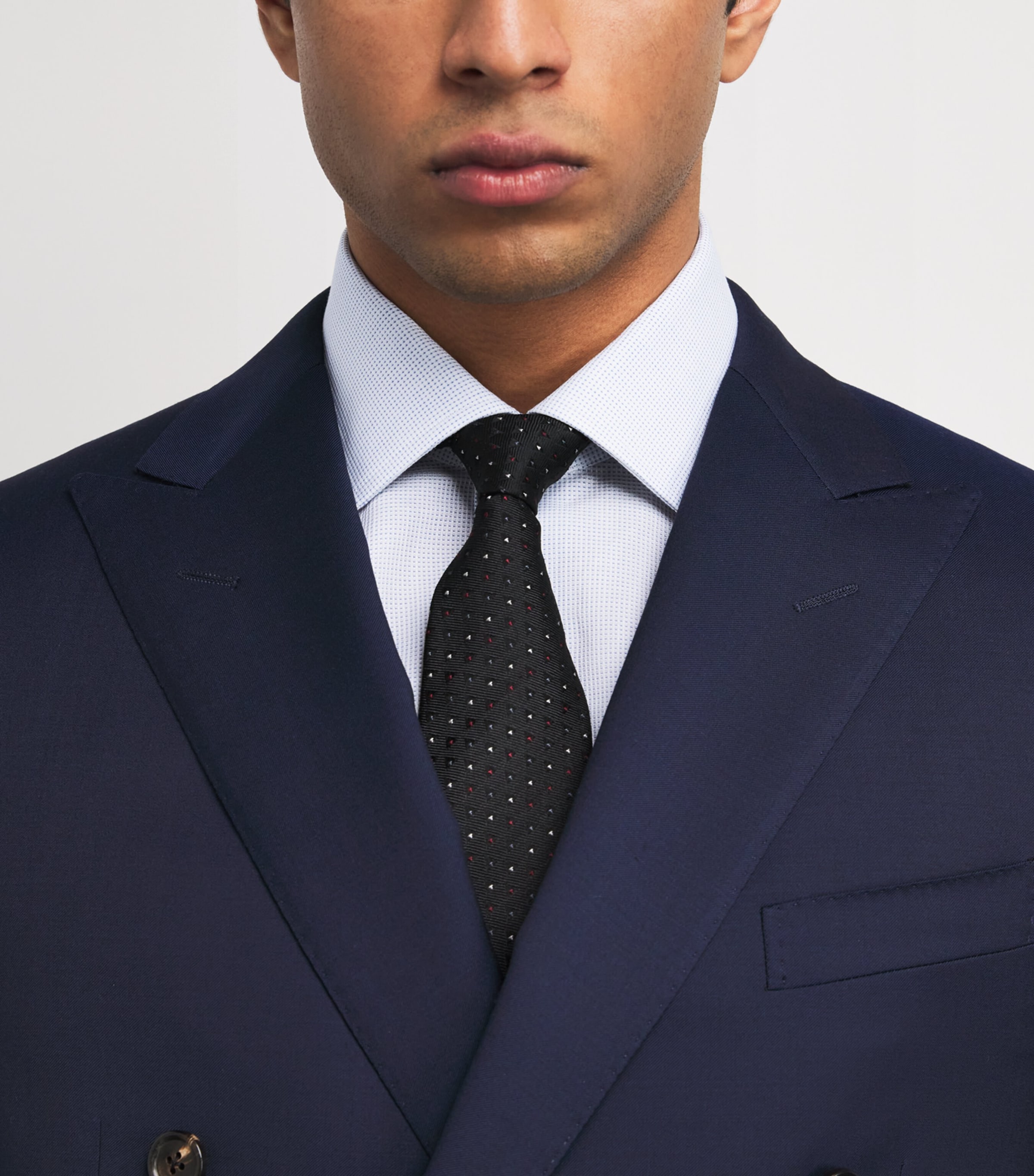 Cotton Micro-Check Shirt 05 LIGHT BLUE Image 6