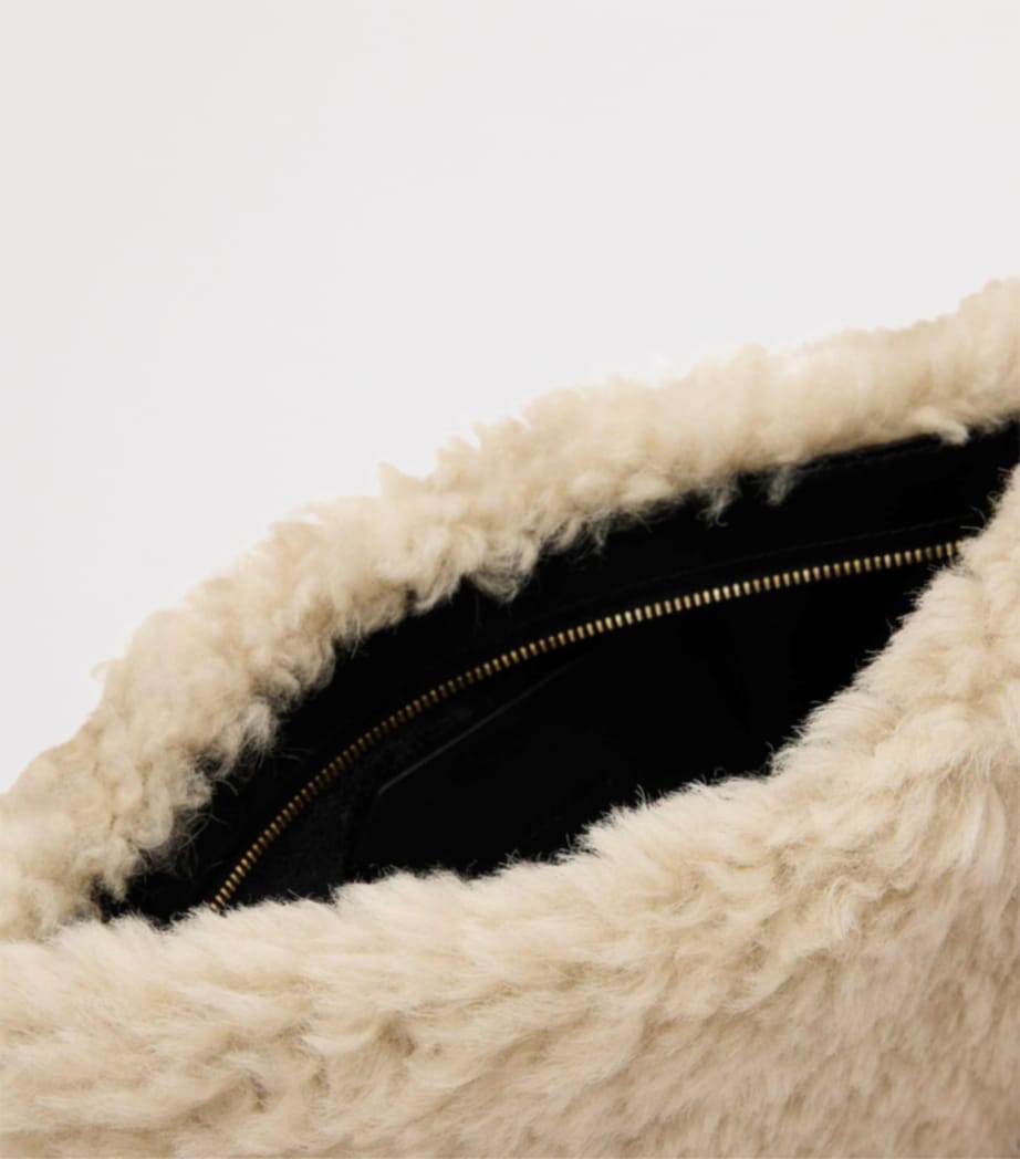 Shearling Bettina Clutch Bag NATURAL Image 5