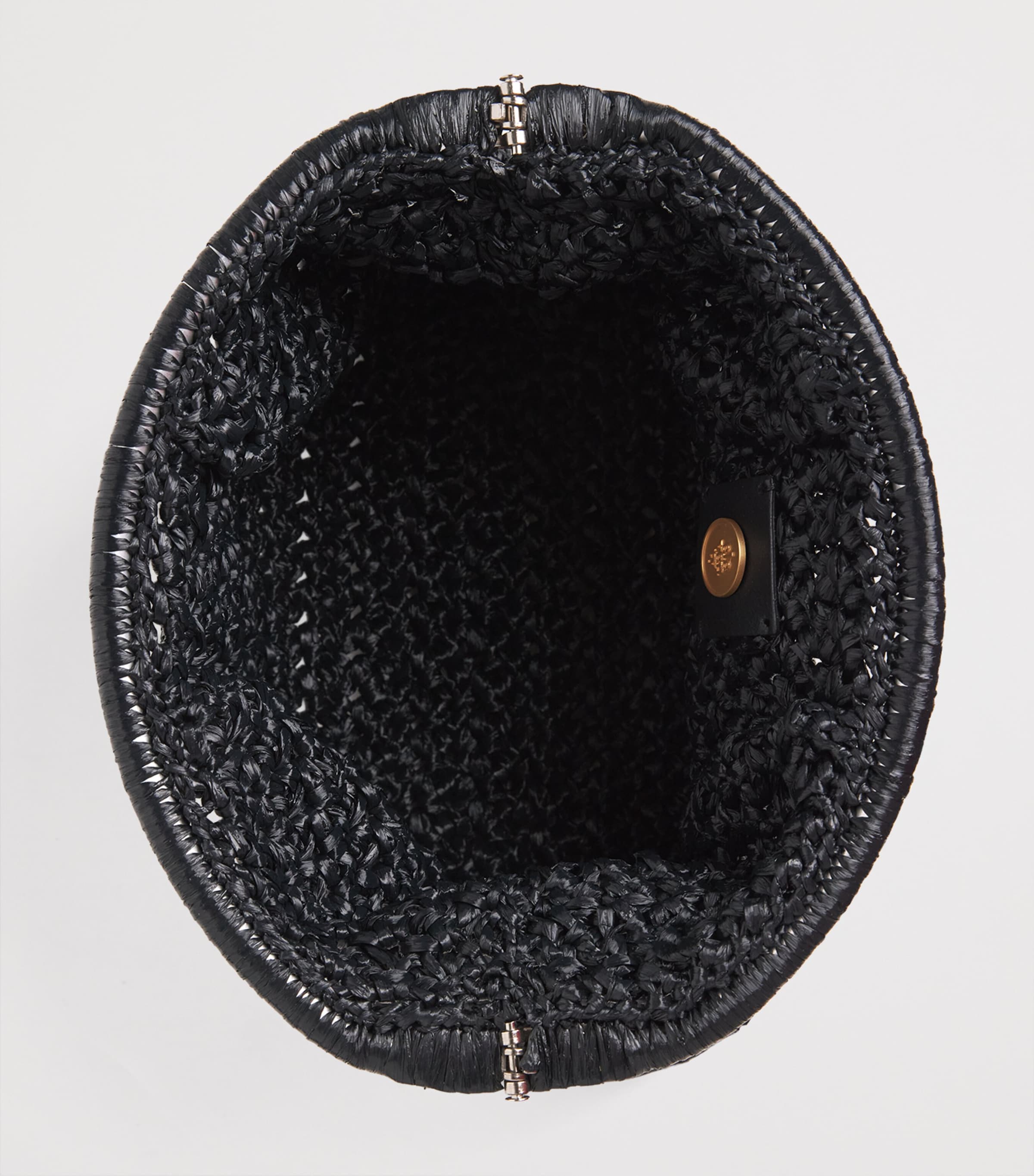 Eleventy Raffia Woven Clutch Bag Nero Image 5