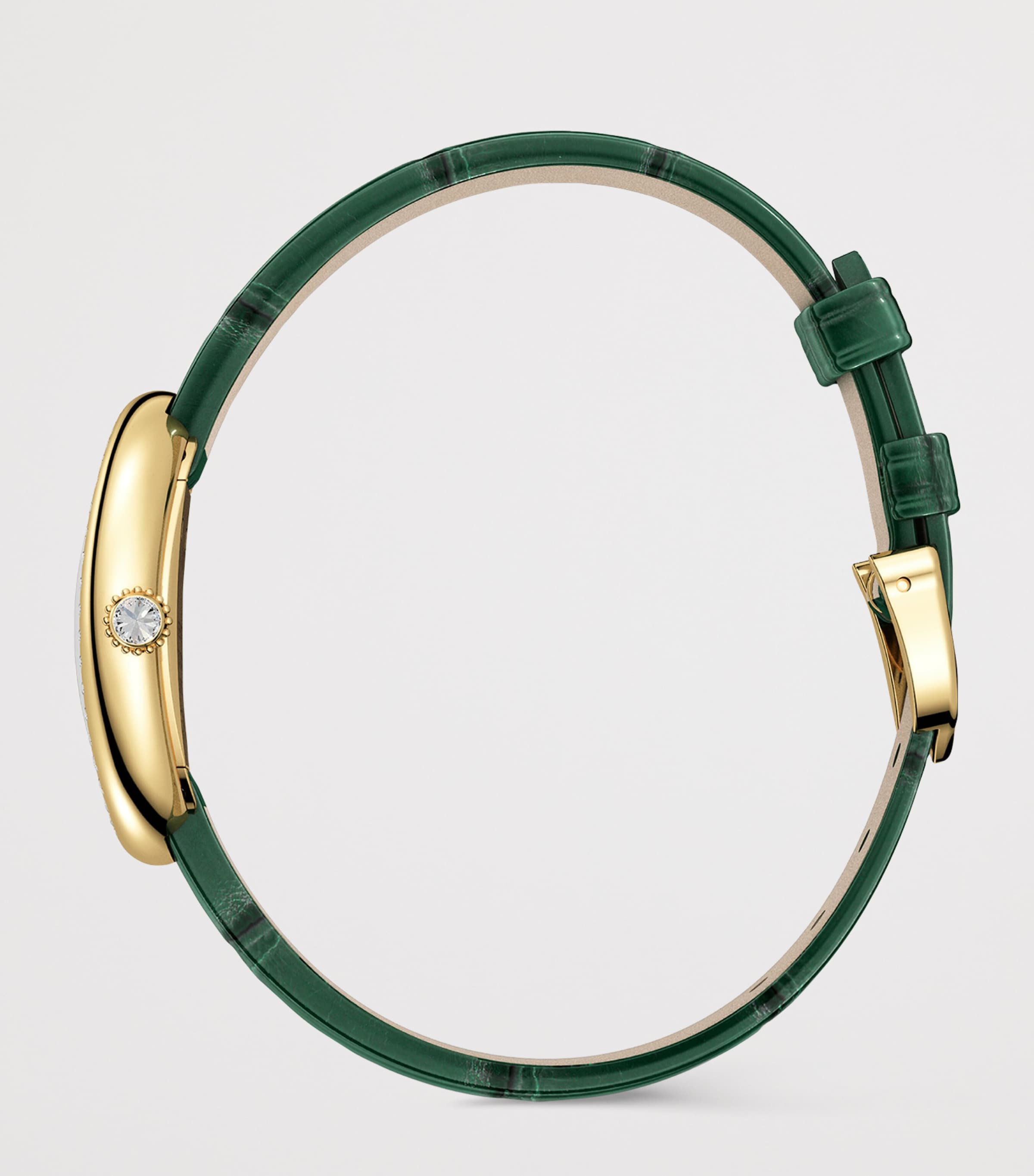 Cartier Small Yellow Gold and Diamond Baignoire de Cartier Watch 23.1mm Silvered Image 3
