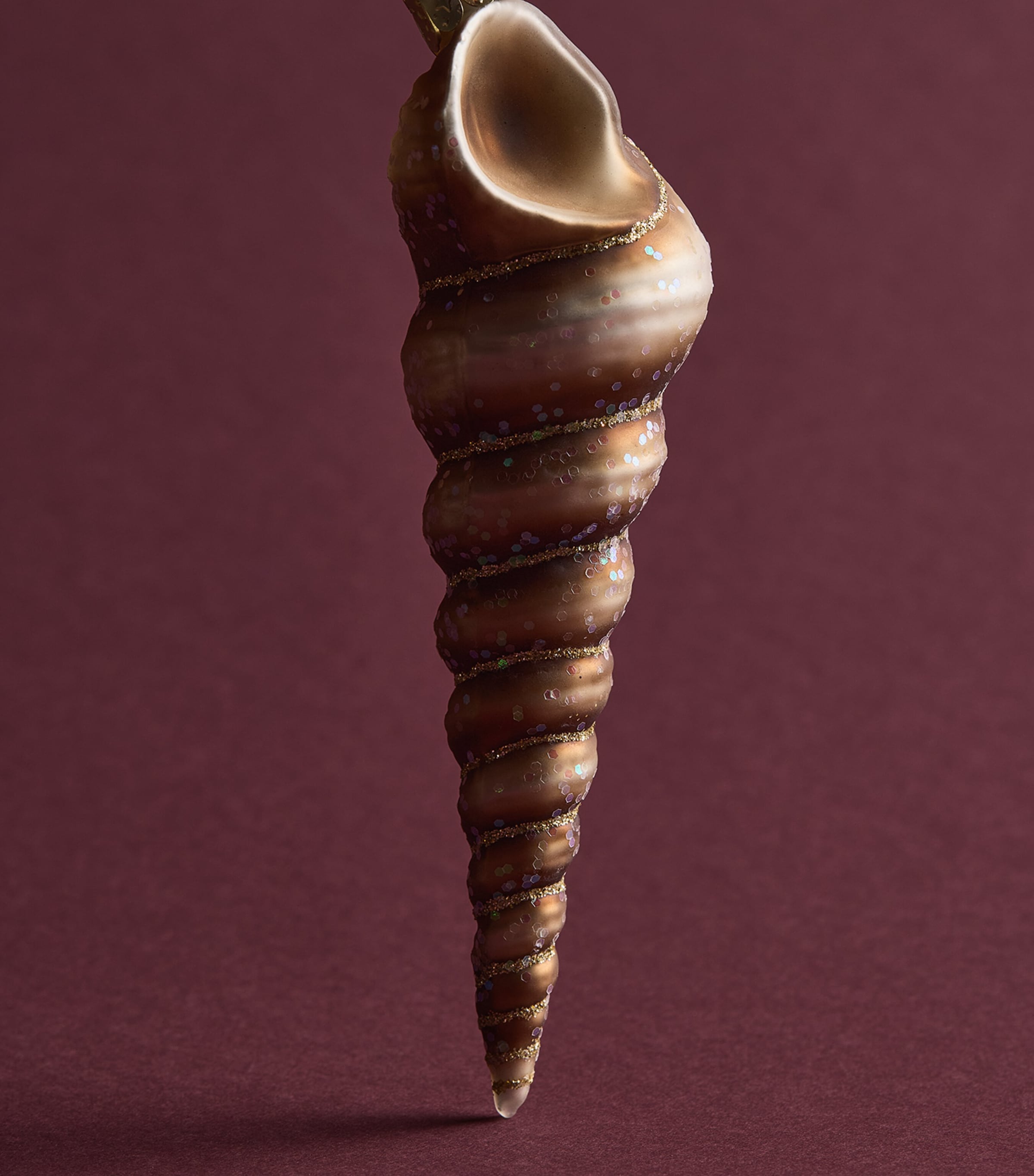 Harrods Turritella Shell Tree Decoration Gold Image 2