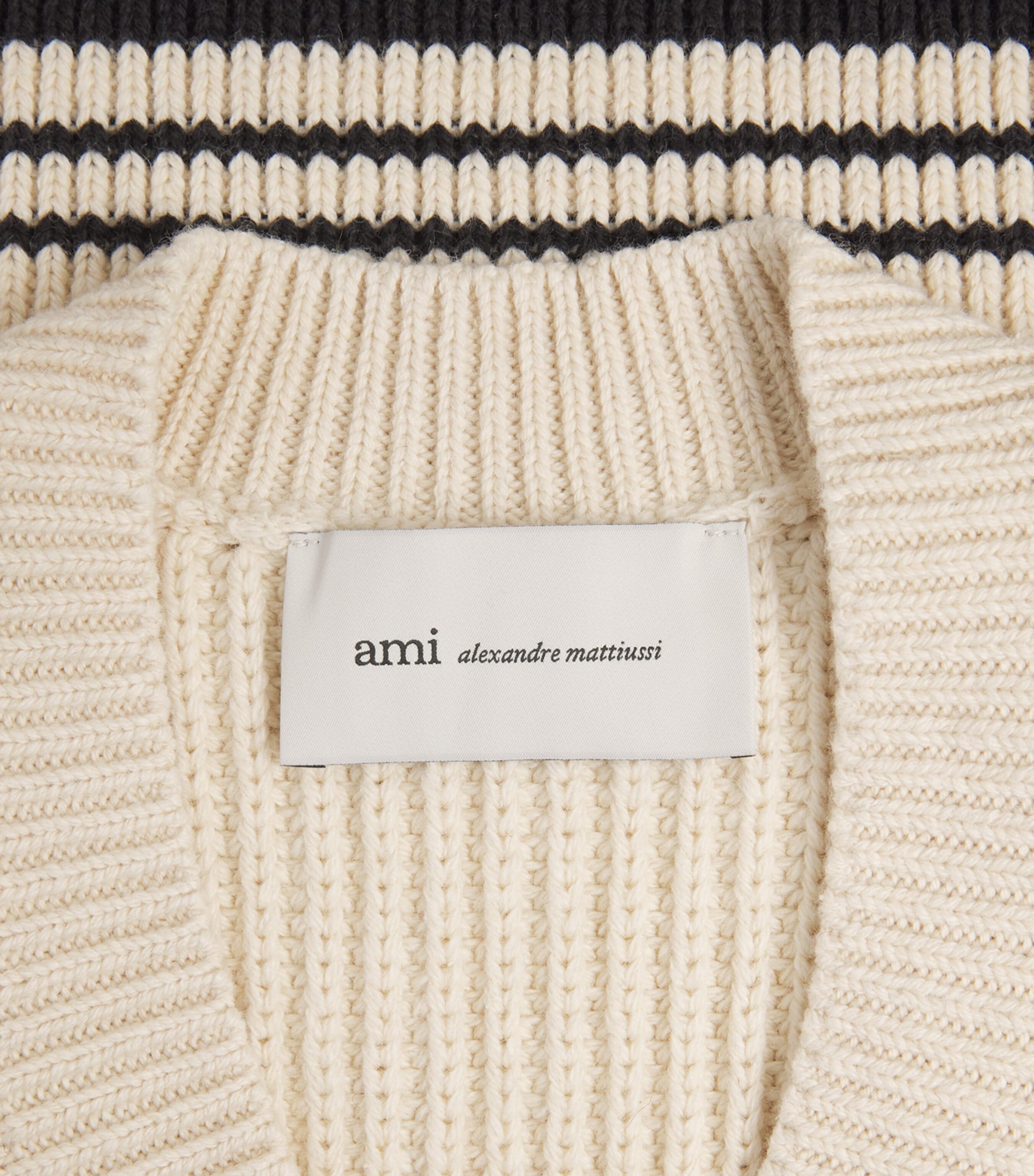 AMI Paris White Wool-Cotton Ami de Coeur Sweater Vest | Harrods US