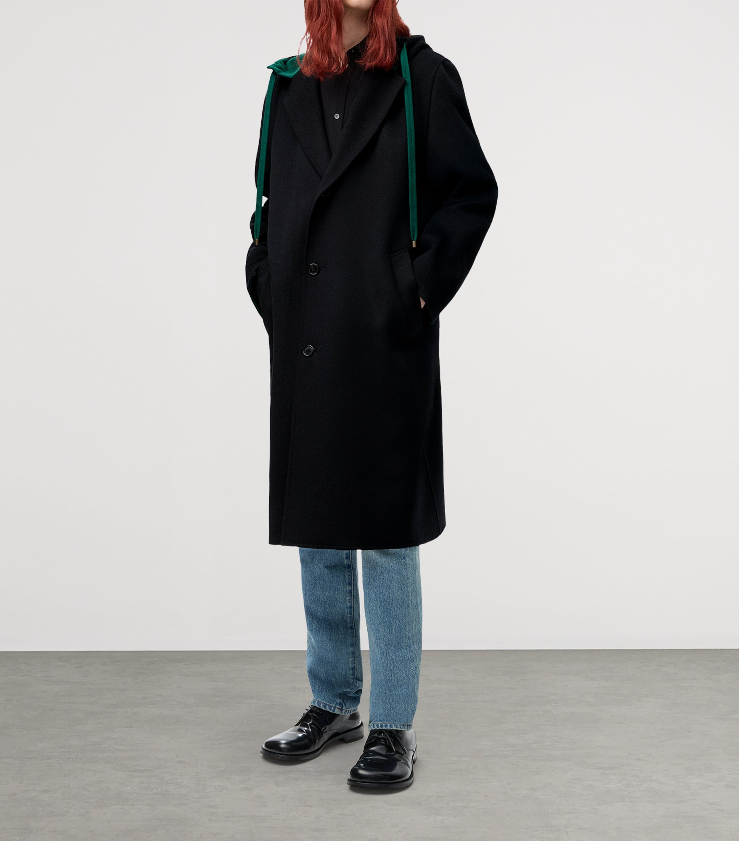 Wool-Cashmere Duffle Coat BLACK/GREEN Image 4
