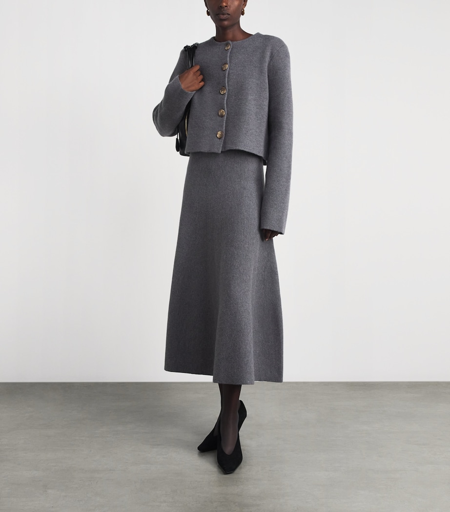 Brandon Maxwell Womens Virgin Wool Ryder Jacket Heather Grey Image 2