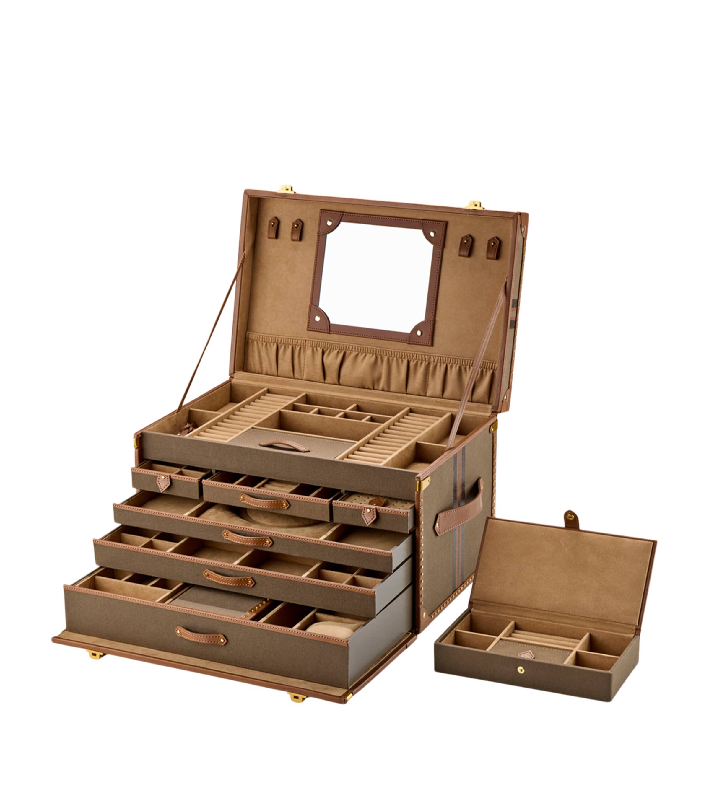 WOLF Extra Large Ida Jewellery Trunk Khaki Image 2