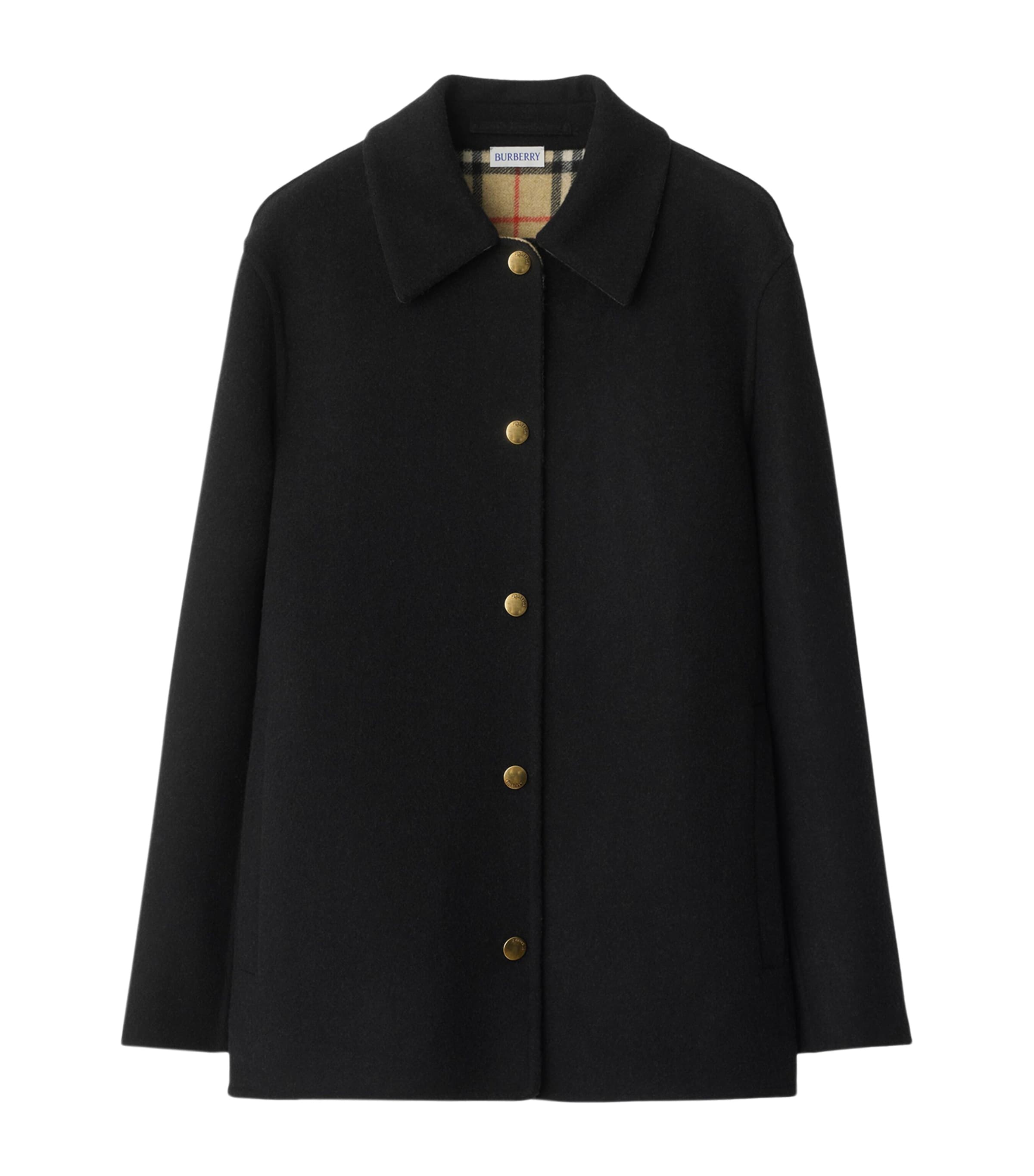 Burberry Wool Twill Overshirt In Multi