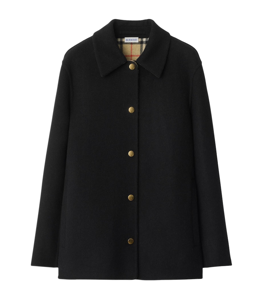 Wool Twill Overshirt BLACK/SAND IP CHECK Image 1