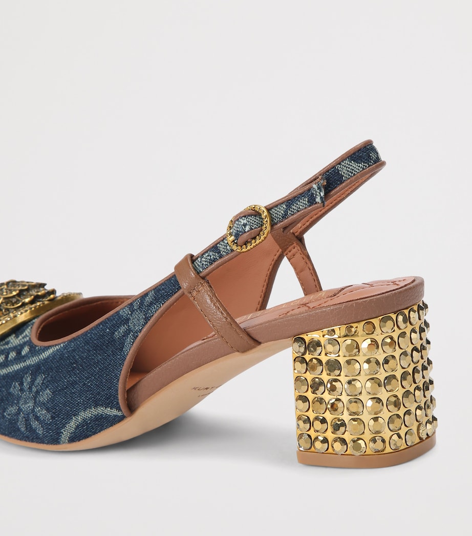 Kurt Geiger London Embellished Chelsea Slingback Sandals Blue/pal.c Image 3