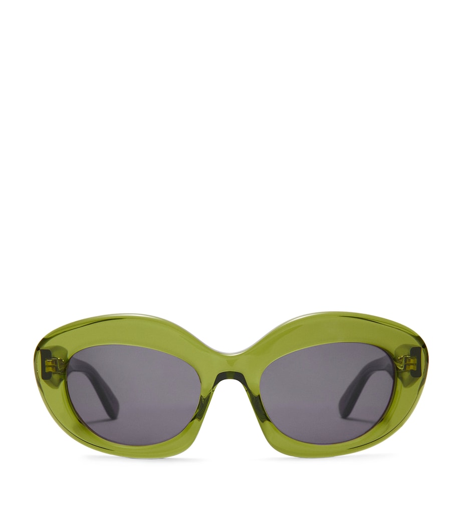 Acetate Dawn Oval Sunglasses CACTUS GREEN Image 1