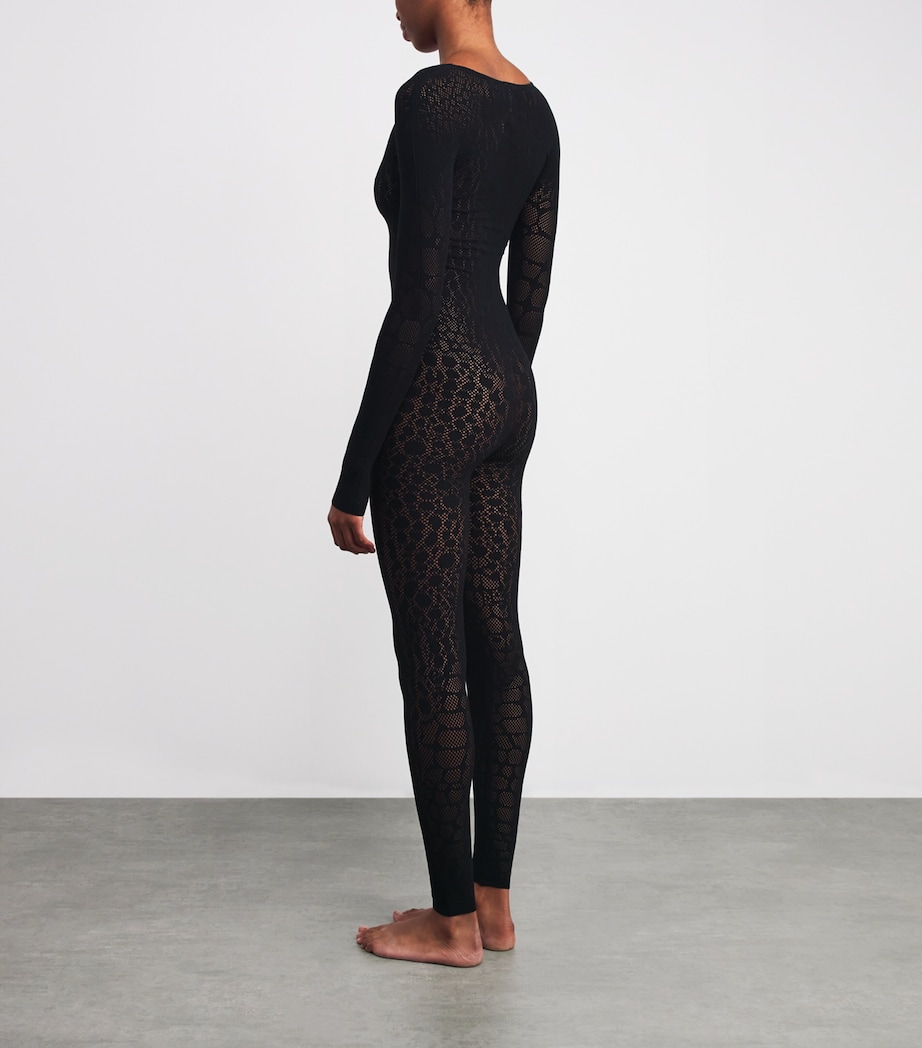 Reptile Net Catsuit 7005 BLACK Image 4