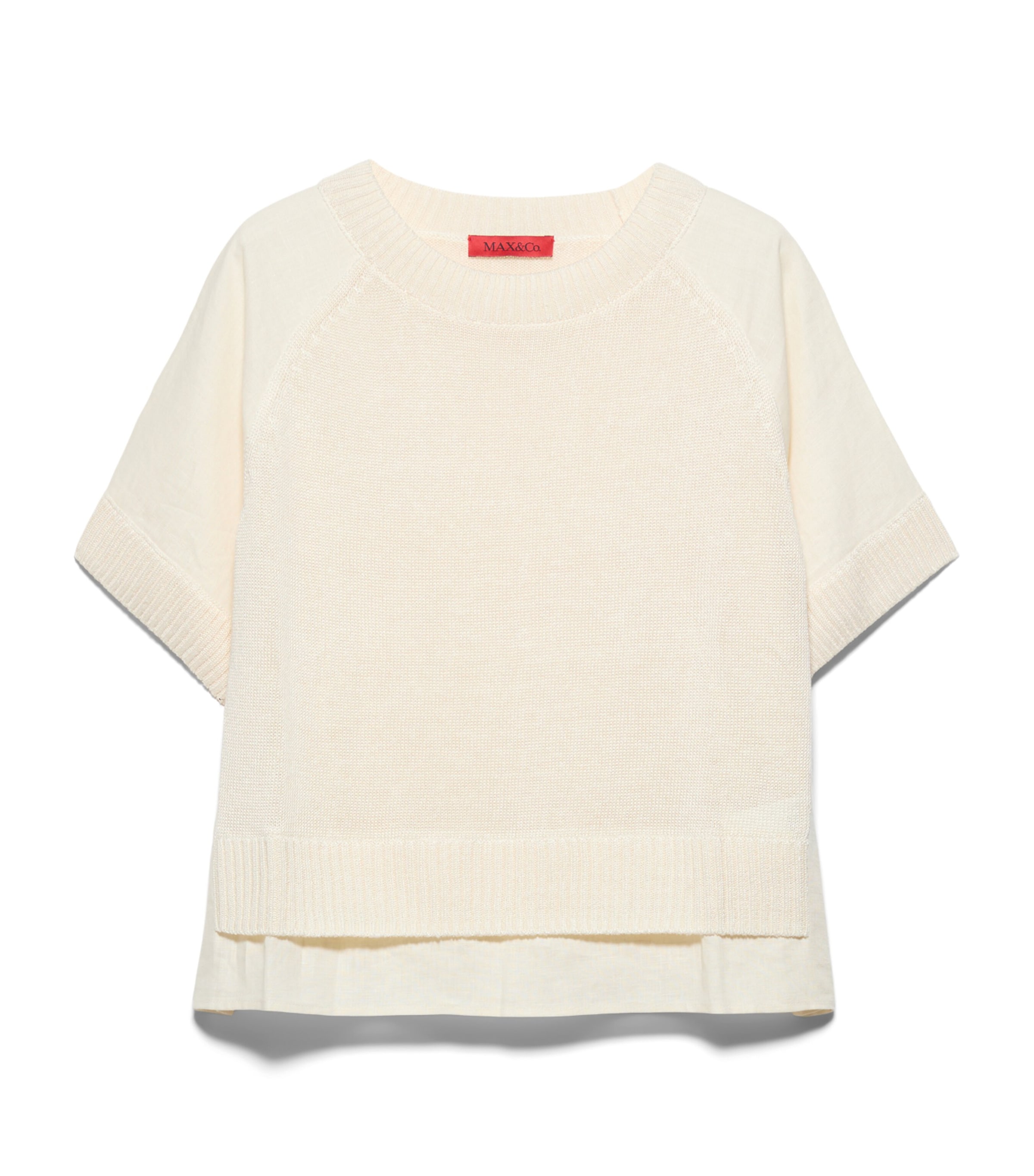 MAX&Co. Womens Linen-Blend Sweater Milk Image 1