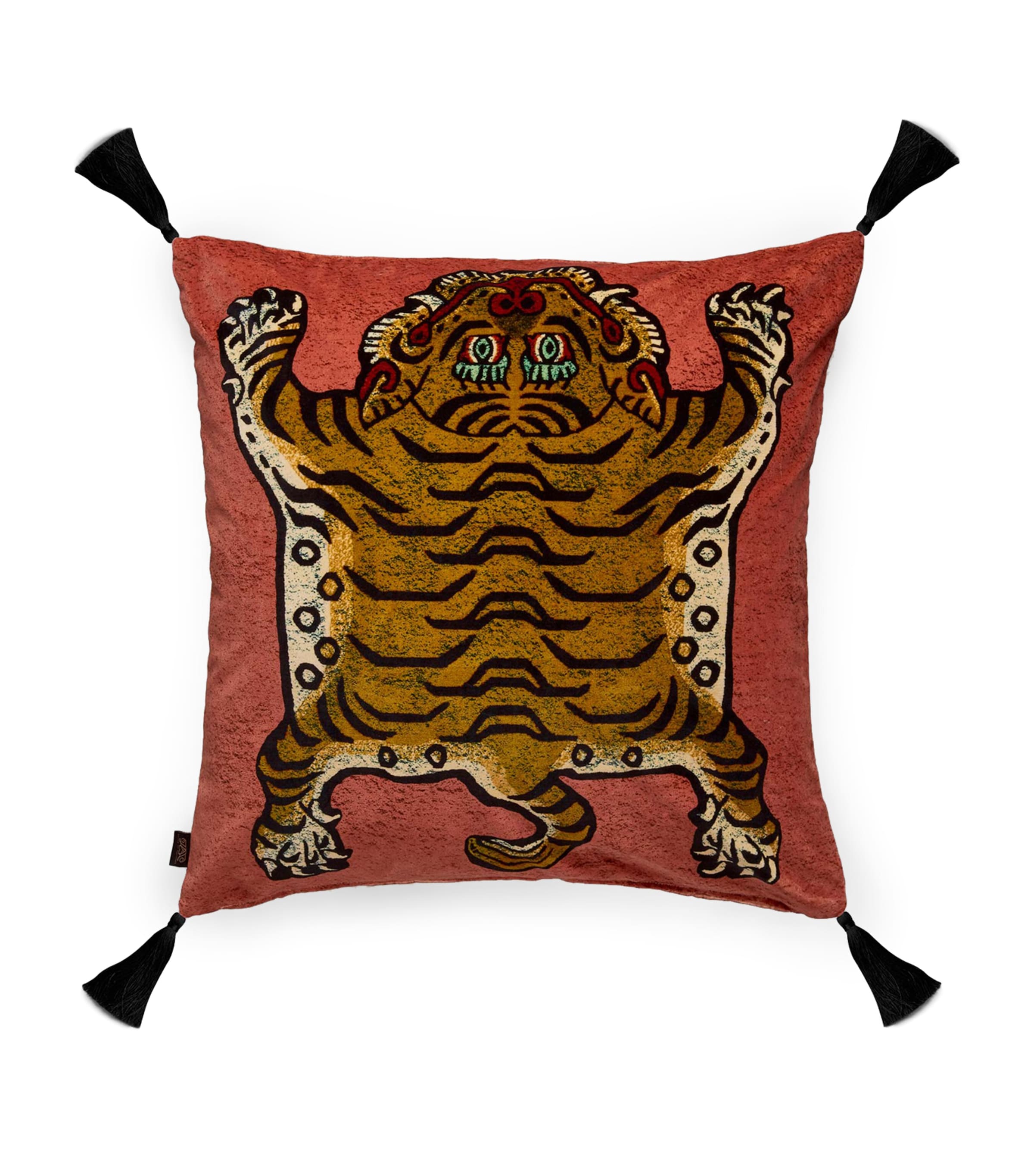 House Of Hackney Large Velvet Saber Tassel Cushion