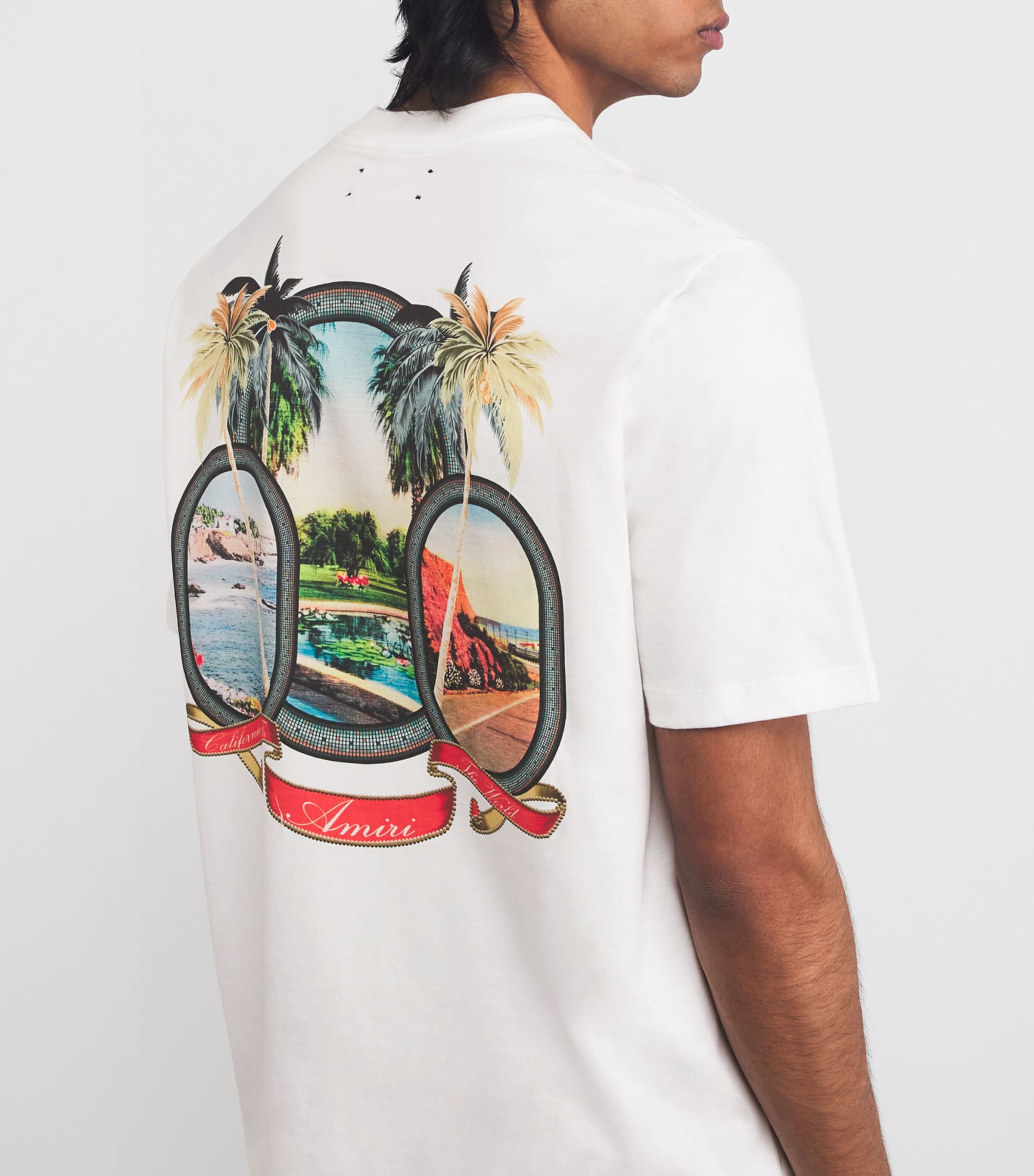 【関税込み】Amiri Paradise Graphic Cropped Tee AMIRI Black Amiri Paradise Airbrush T-Shirt - T-Shirts