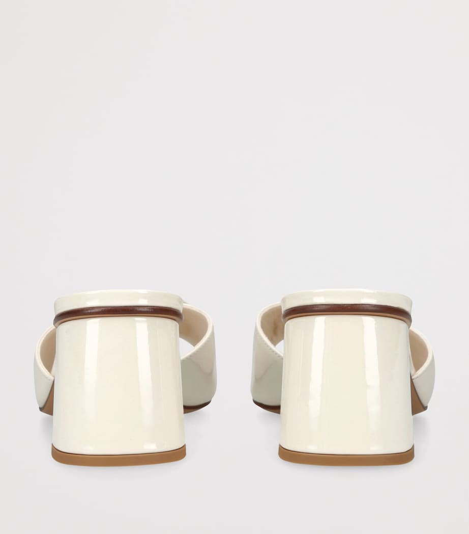 Patent Leather VLogo Mules 60 WHITE Image 2