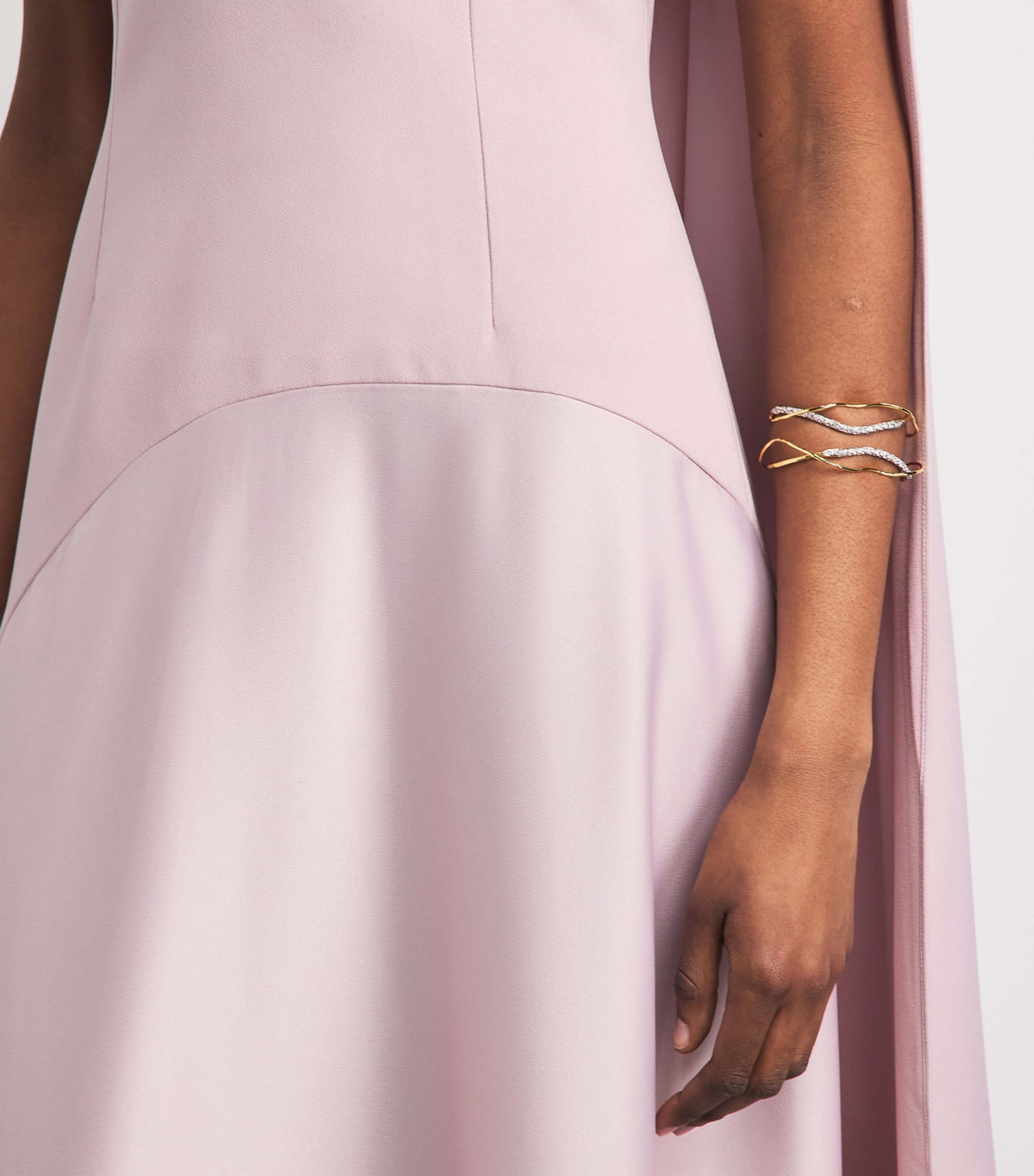 Solace London Womens Draped Cece Gown Petal Pink Image 3