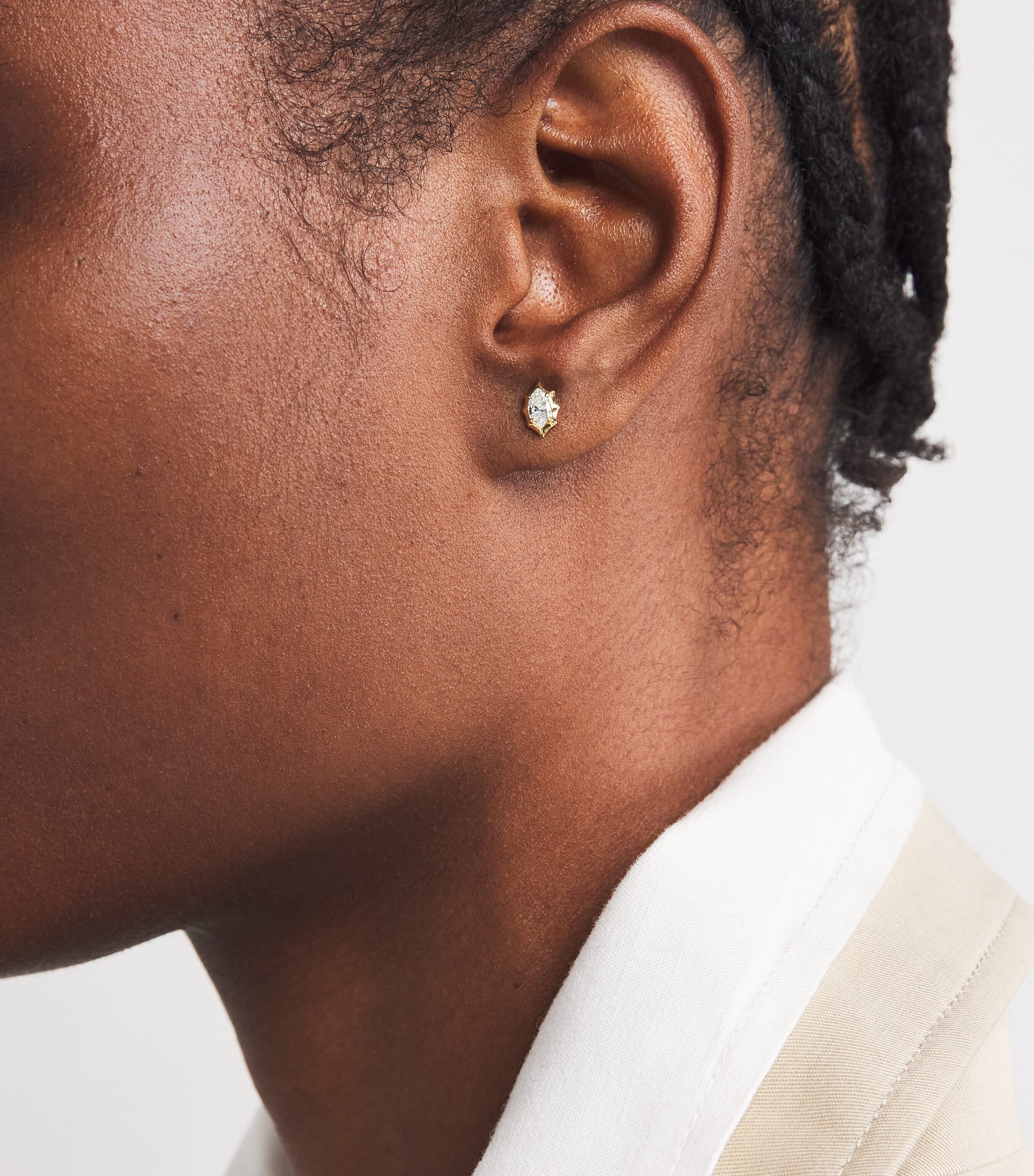 Jade Trau Yellow Gold and Diamond Maverick Stud Earrings Yellow Gold Image 2
