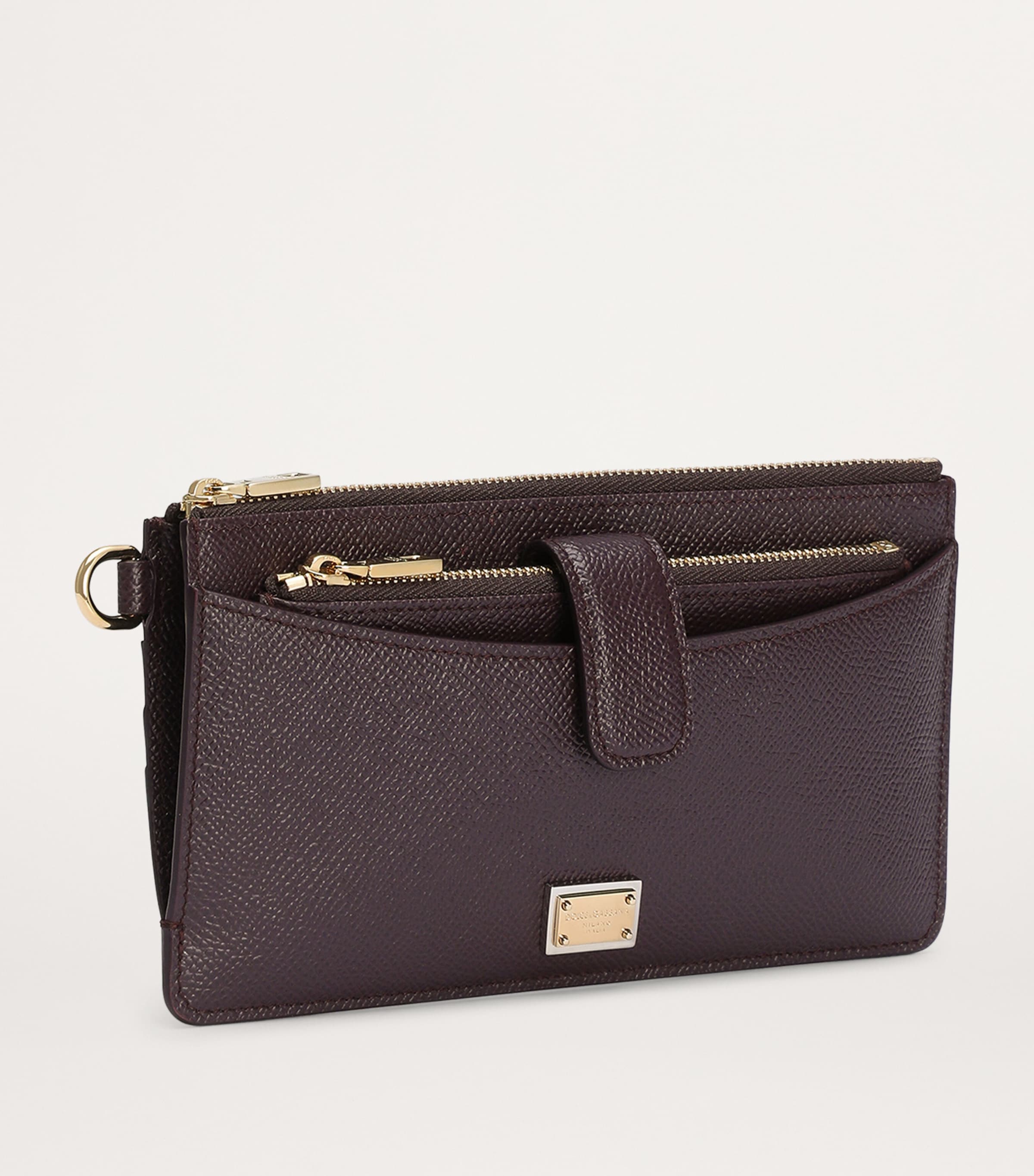 Grained Leather Card Holder 8M073-WINE Image 2