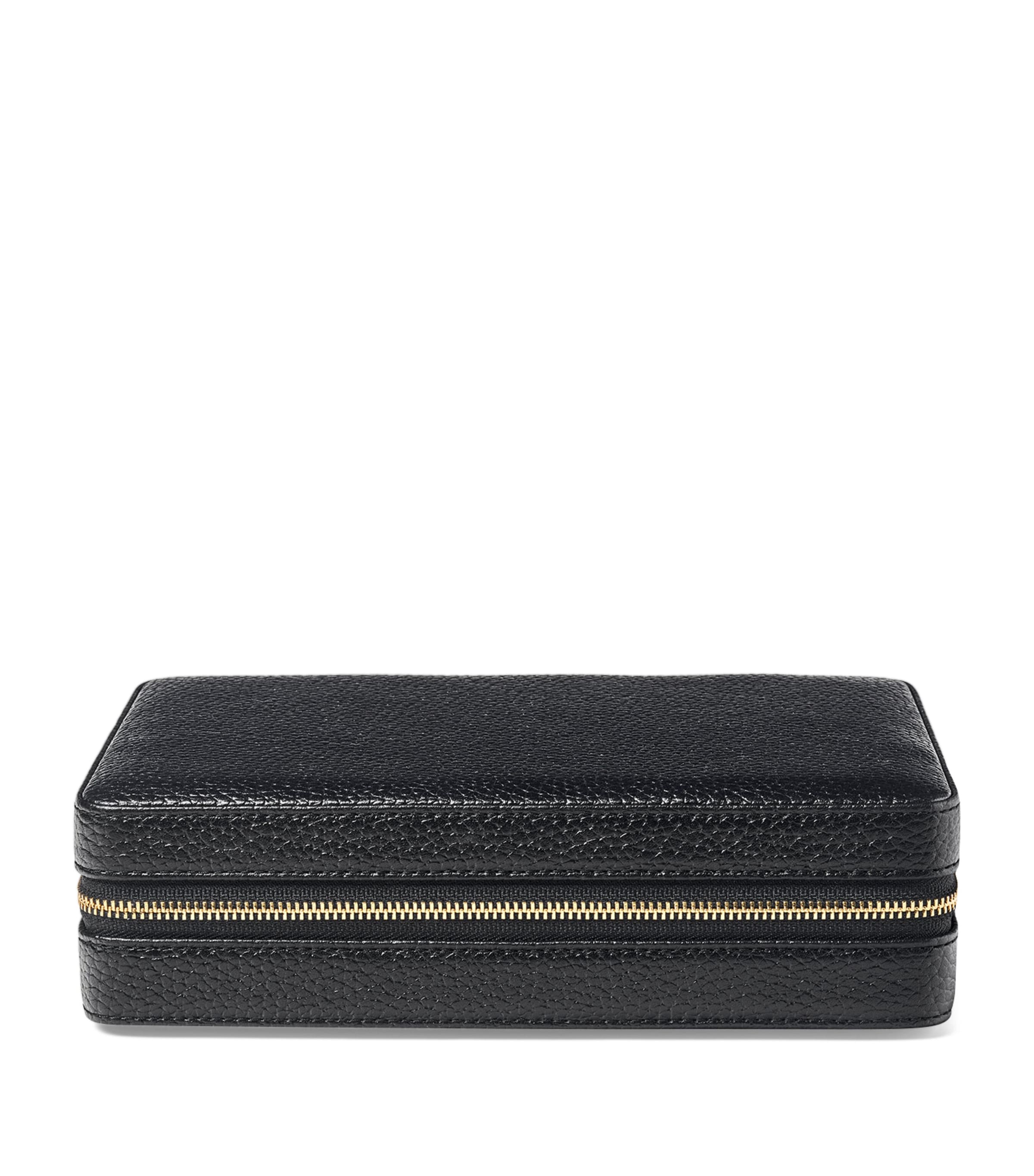 Aspinal Of London Large Leather Travel Jewellery Box In Black