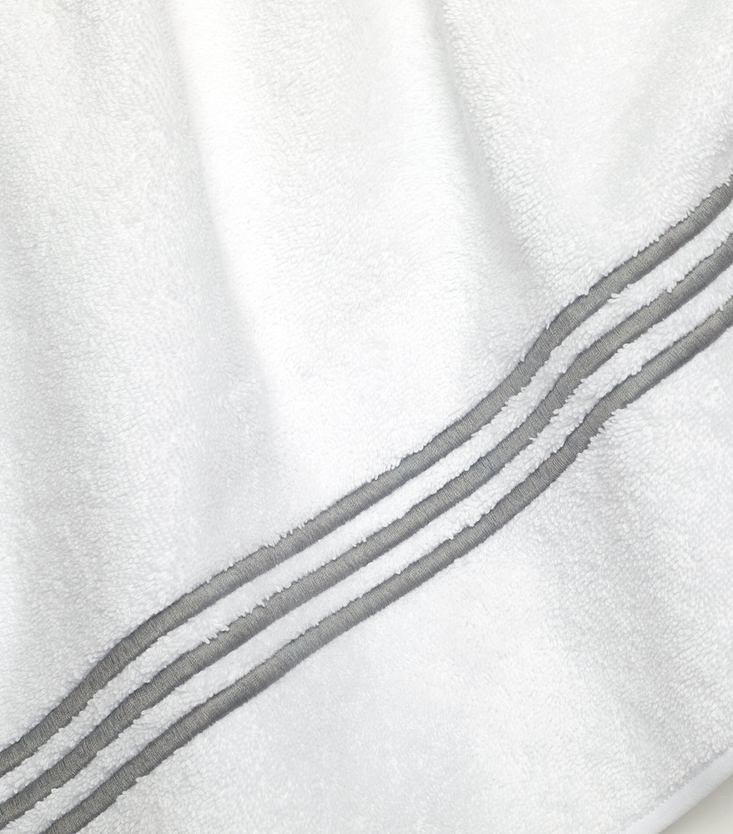 Pratesi Tre Righe Bath Towel (75cm x 150cm) Wht/charcoal Image 4