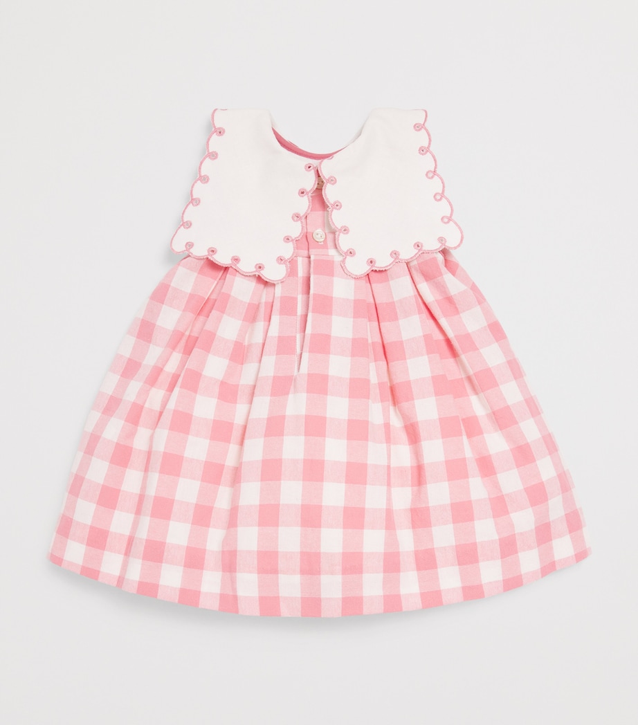 PEPA LONDON Cotton Gingham Dress (12 Months-4 Years) Red Image 2