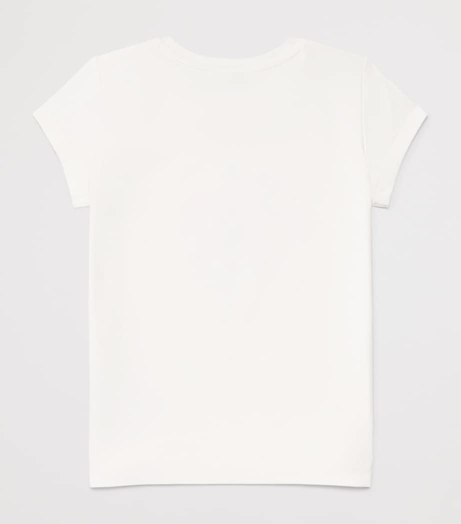Monnalisa Embellished Floral T-Shirt (2-12 Years) Panna Image 2
