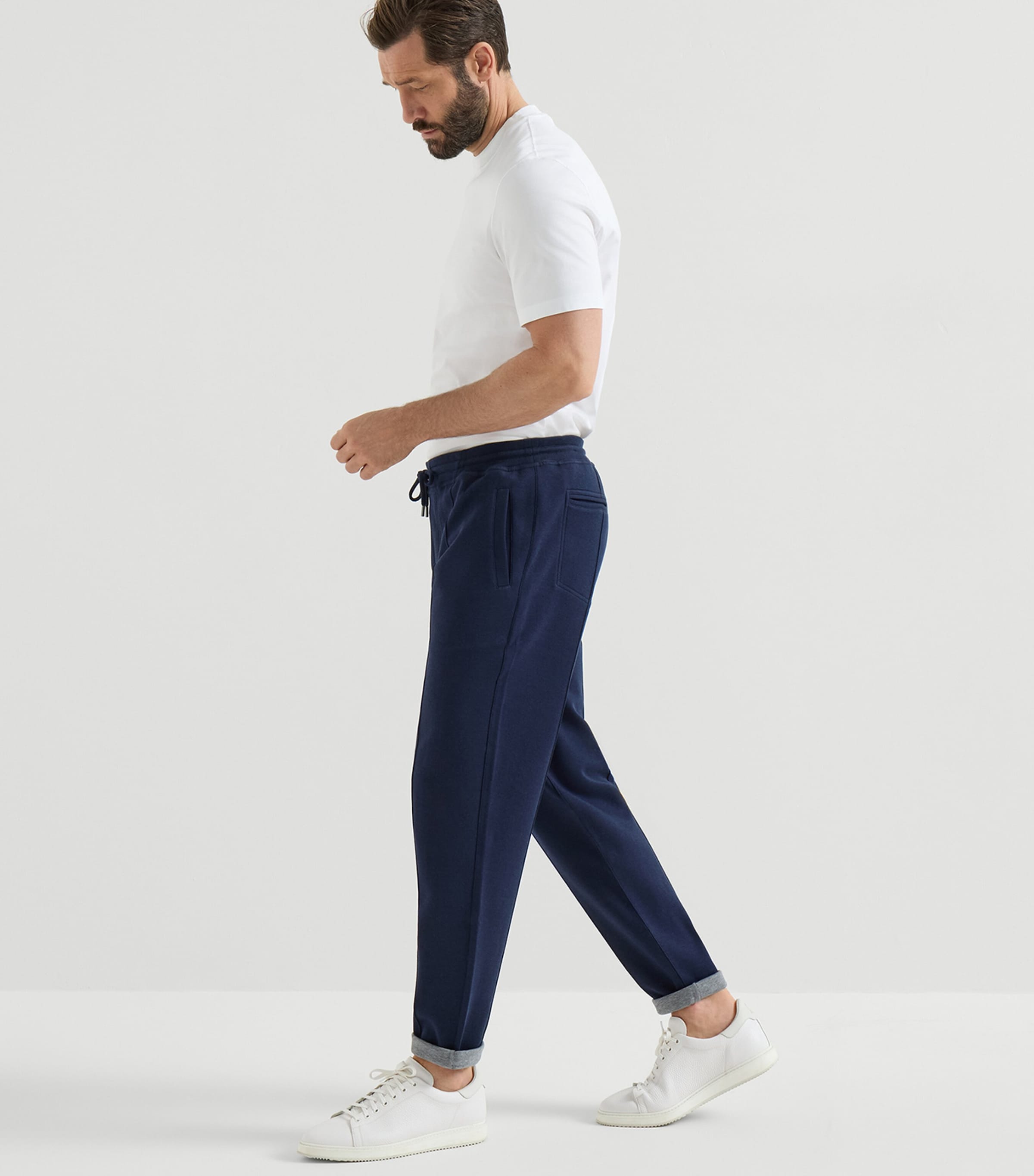 Brunello Cucinelli Mens Cotton-Blend French Terry Sweatpants Image 4