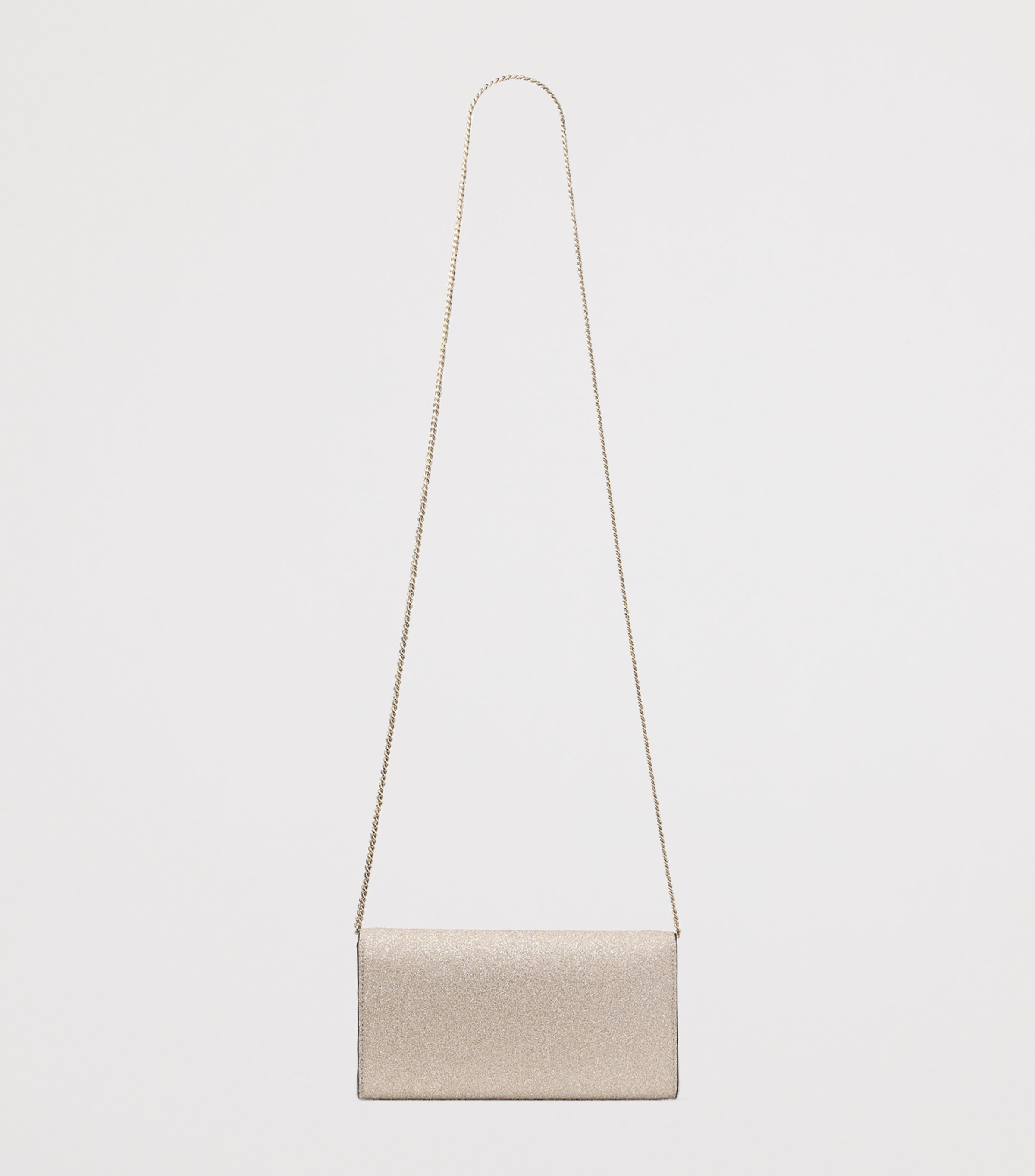 Jimmy Choo Glitter Emmie Clutch Bag Light Soft Gold/ligh Image 4