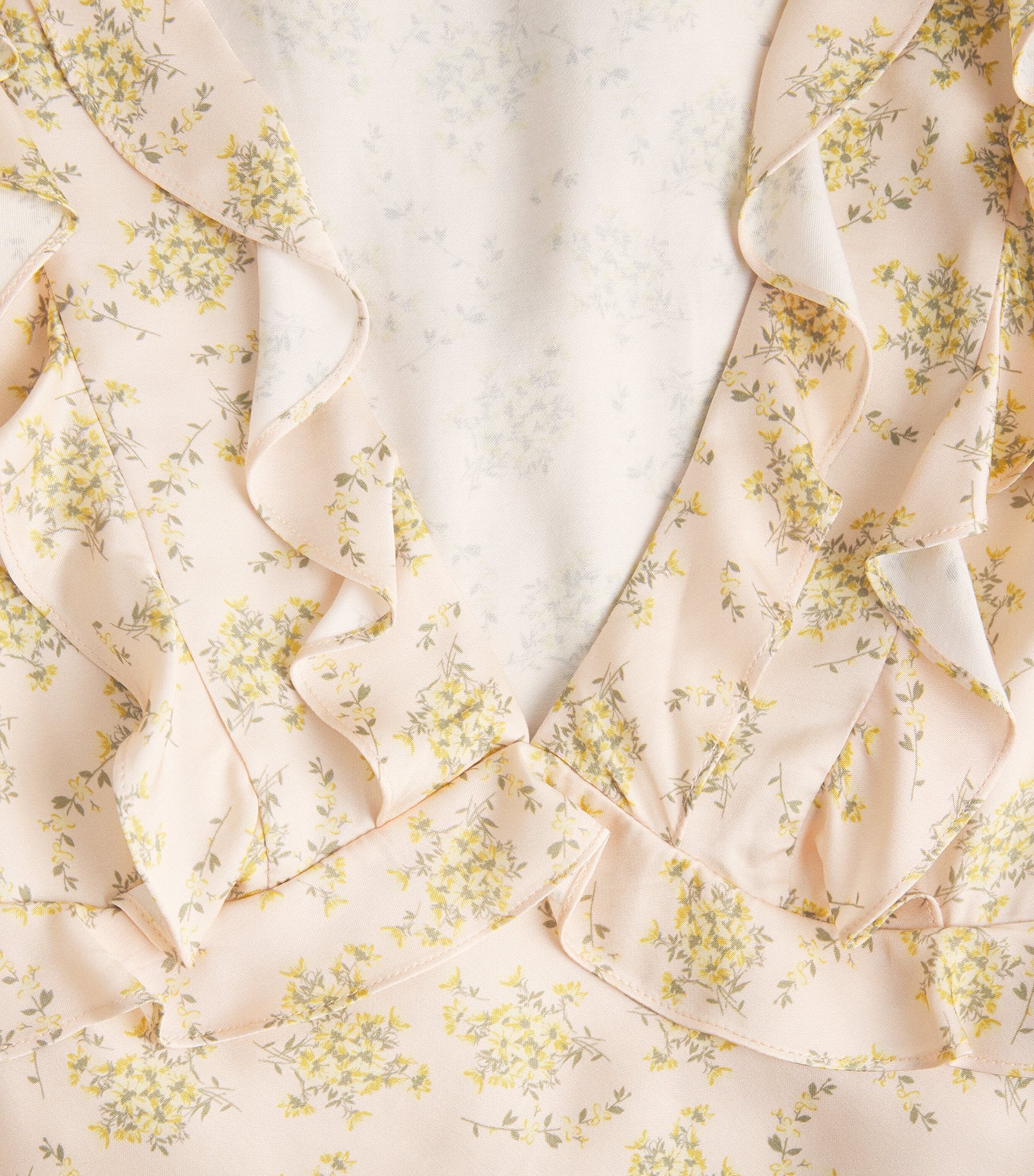 Sandro Paris Womens Floral Print Ruffle-Detail Mini Dress Light Pink Image 6