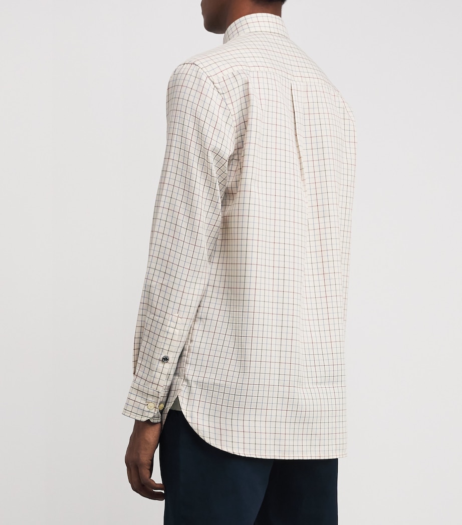 Beretta Mens Check Charlow Shirt Ivory/ Blue Image 4