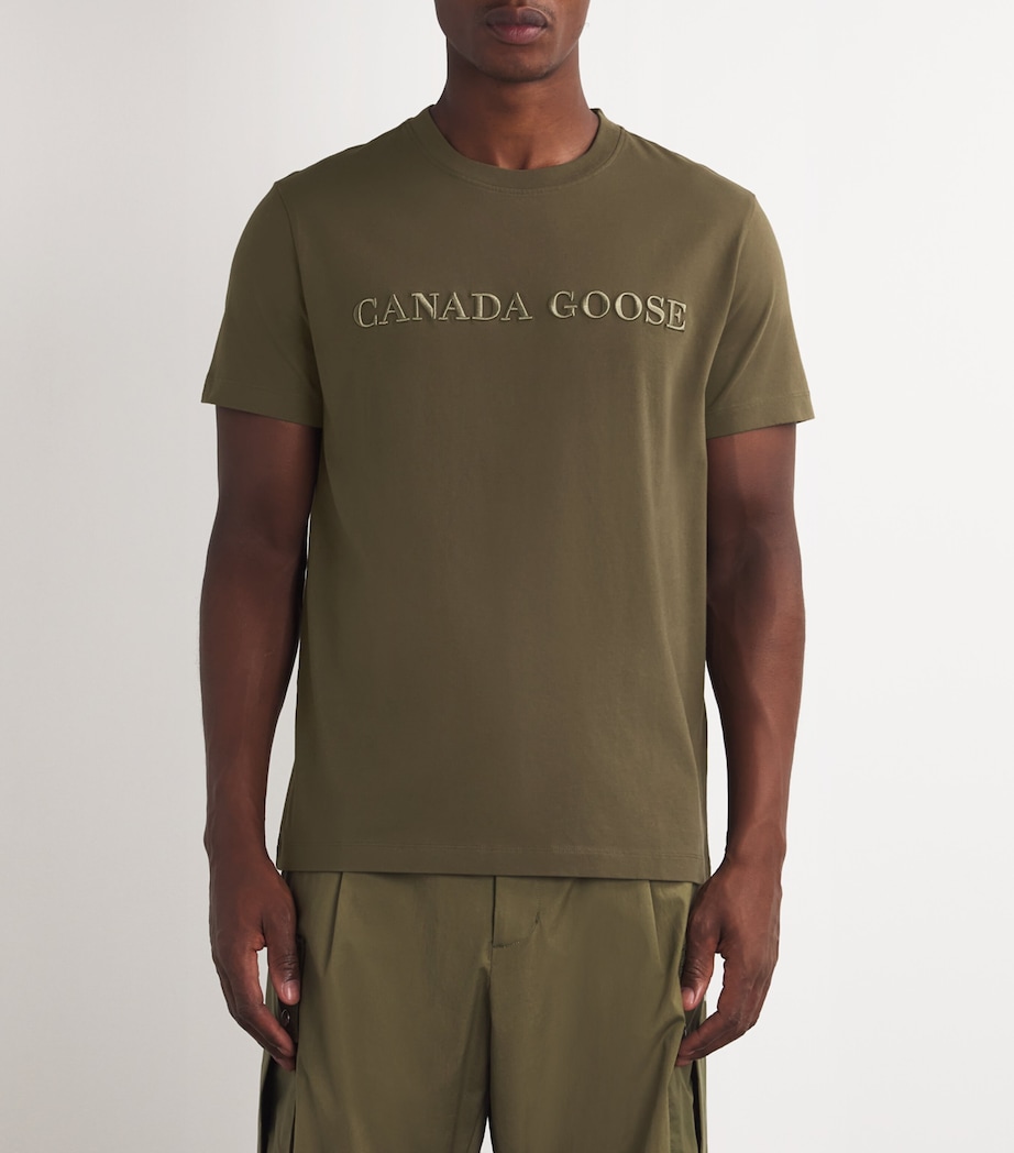 Cotton Embroidered Emerson T-Shirt MILITARY GREEN 49 Image 3